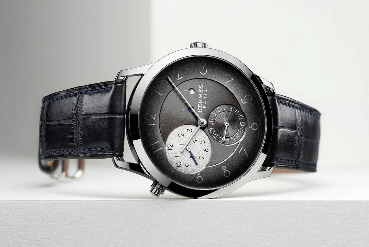 HERMÈS SLIM D’HERMÈS GMT WATCH هيرمي الجديدة جذابة بالنسبة للمسافرين الدائمين