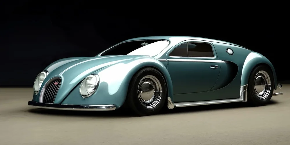 BUGATTI VEYRON 1945 INSPIRED BY BEETLE بوقاتي فيرون مستوحاة من بيتل