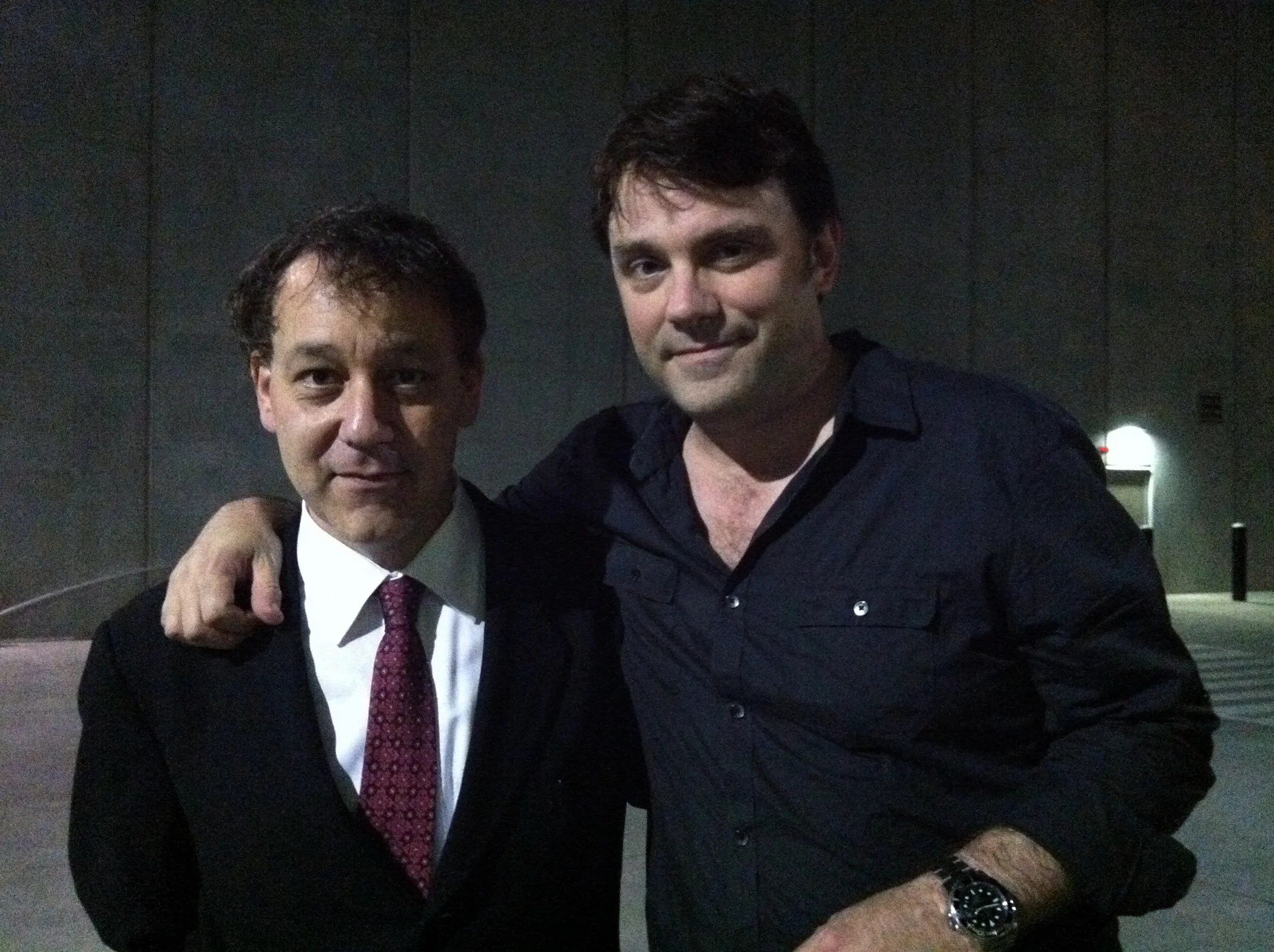 With director Sam Raimi on the set of "Oz The Great and Powerful"