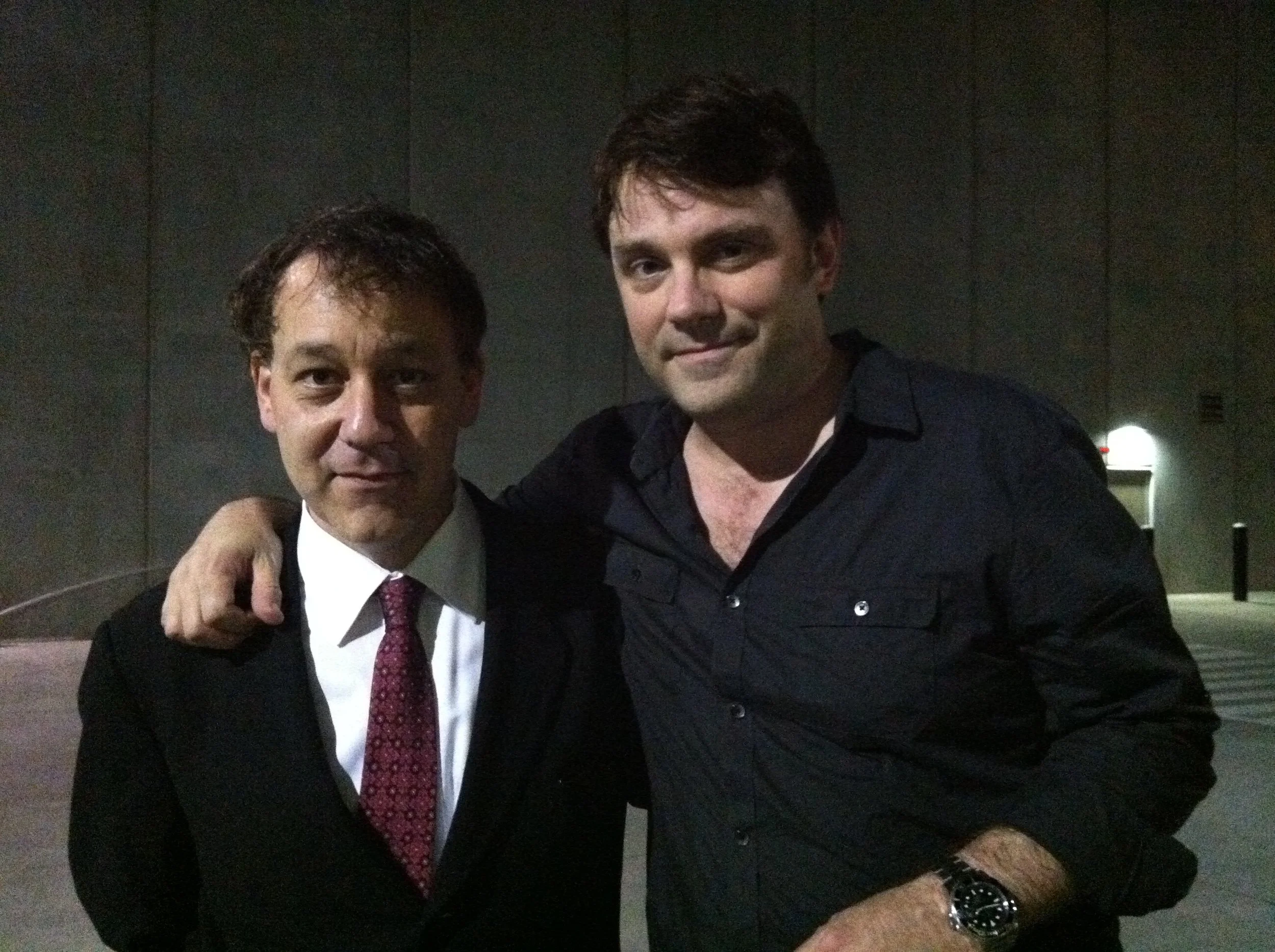 With director Sam Raimi on the set of OZ The Great & Powerful