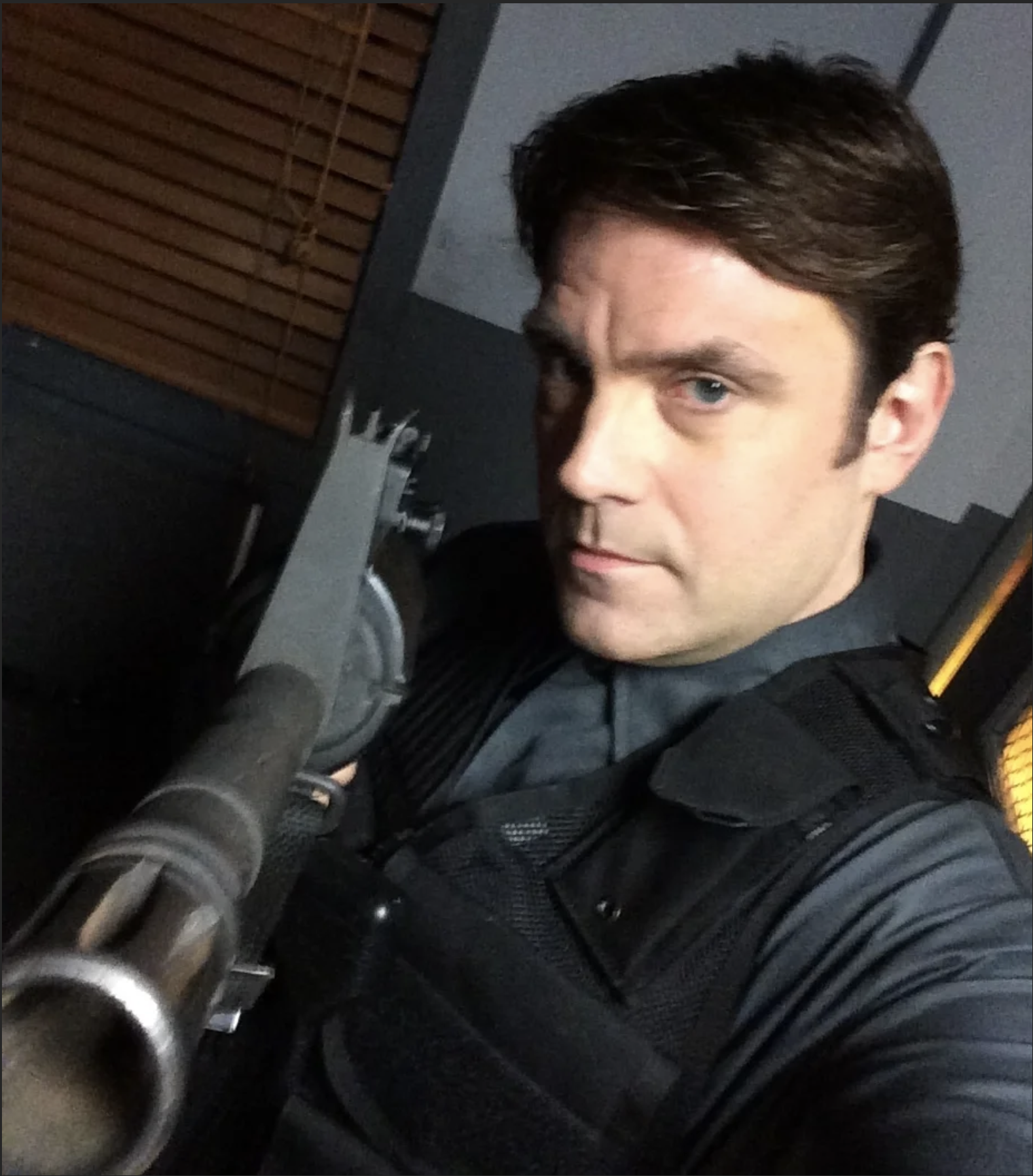 On the set of The Evil Gene
