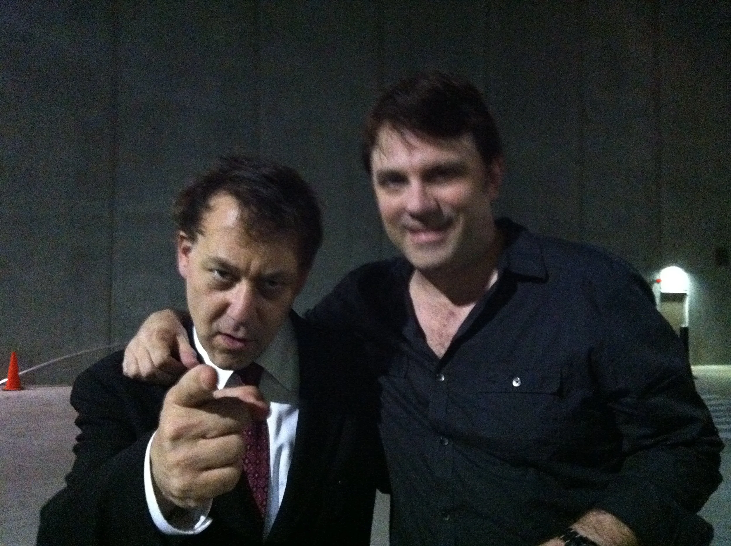 With director Sam Raimi on the set of OZ The Great & Powerful