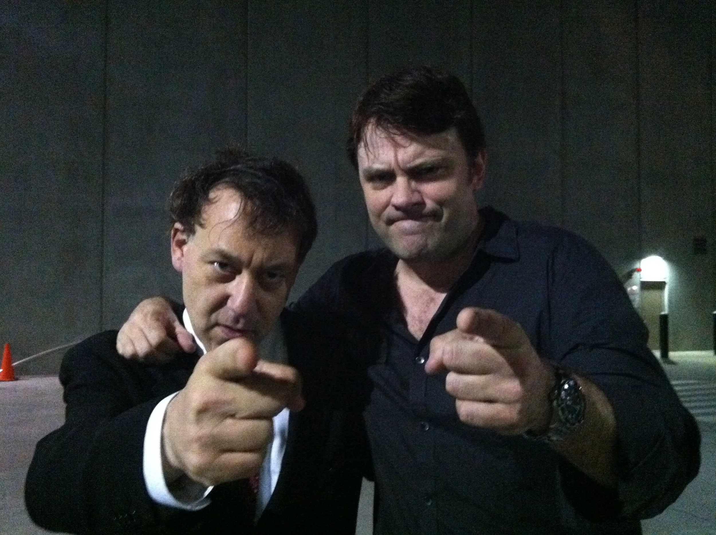 With director Sam Raimi on the set of OZ The Great & Powerful