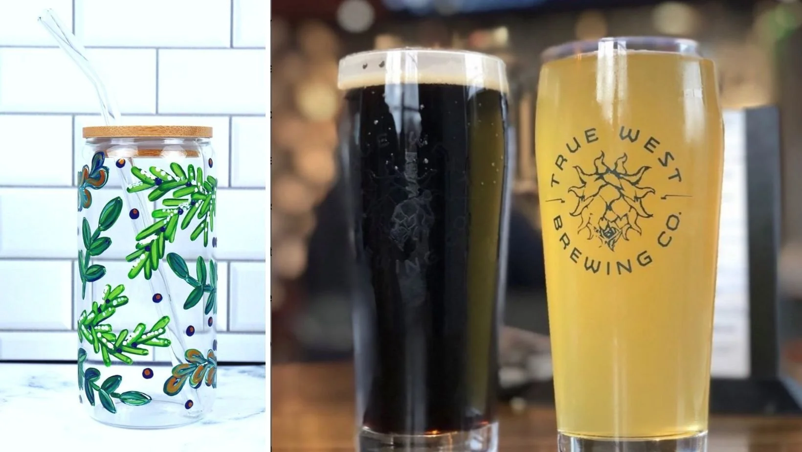 True West Winter Glassware Paint and Sip