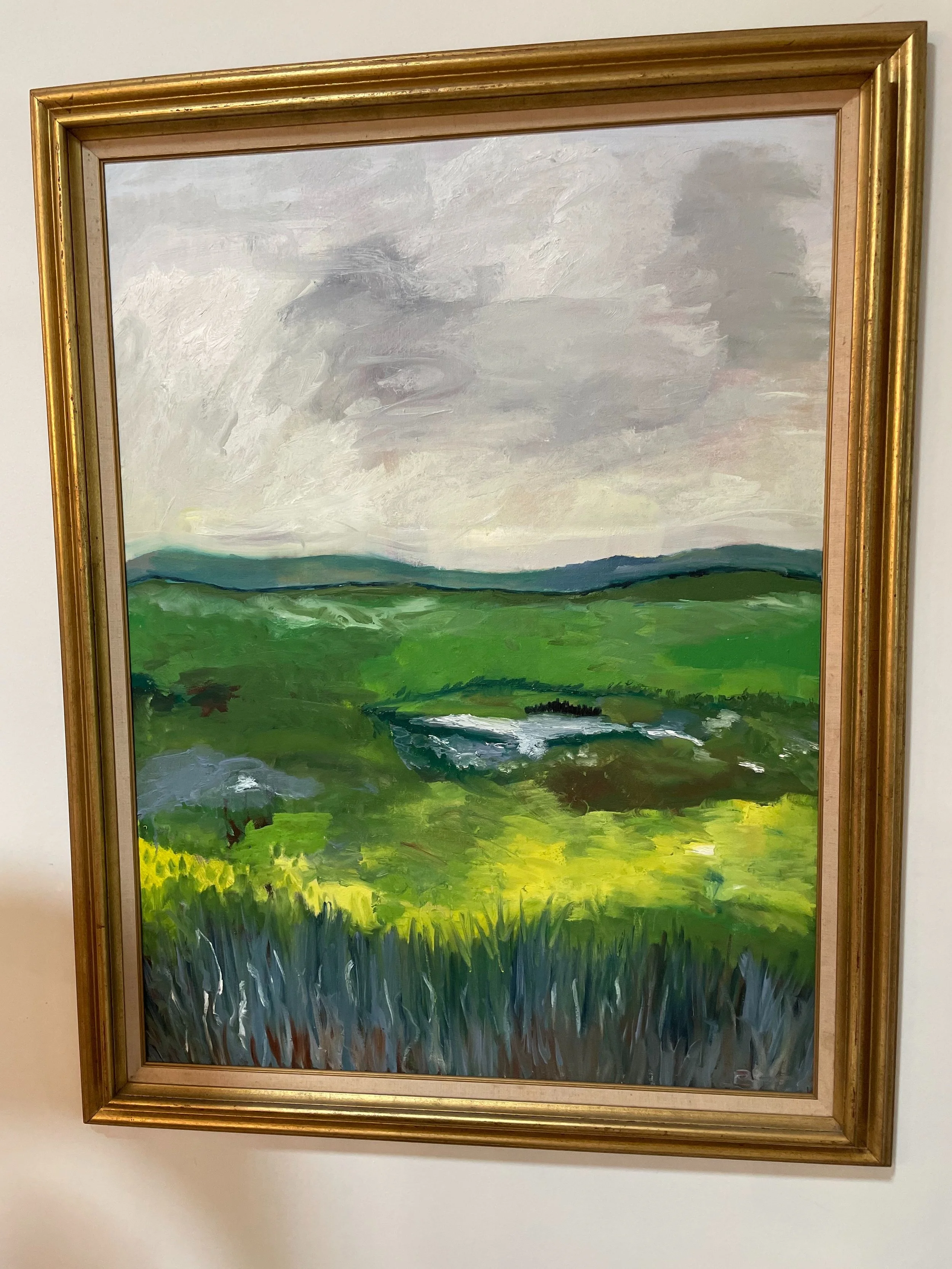 Landscape in Gold frame 