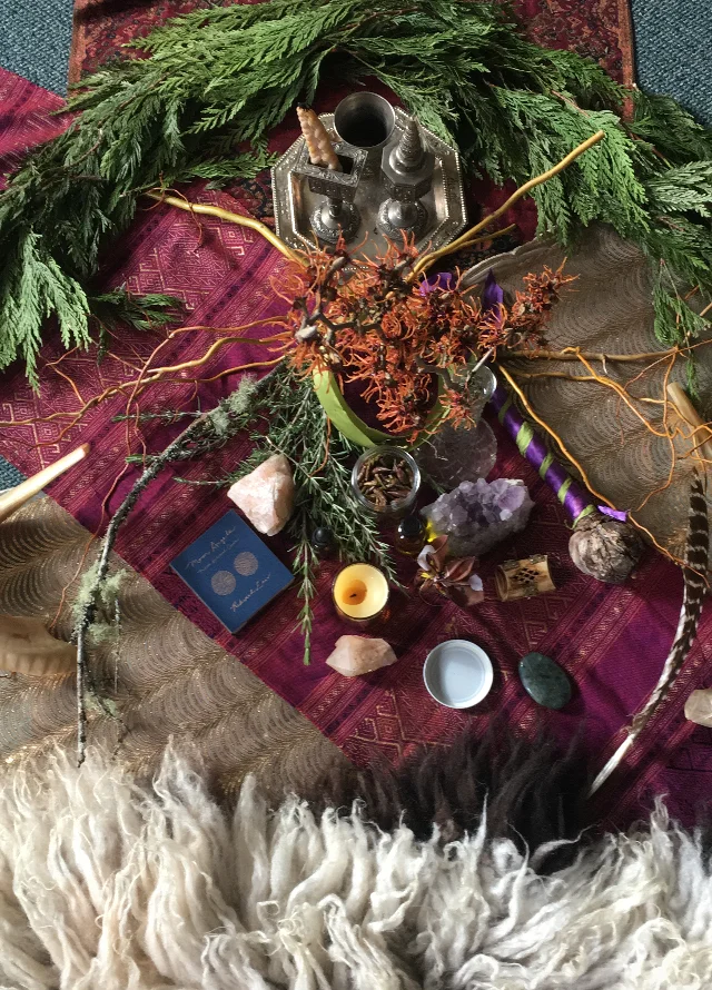Altar from, “Earth / Assiyah , Embodying the Tree of Life” workshop.