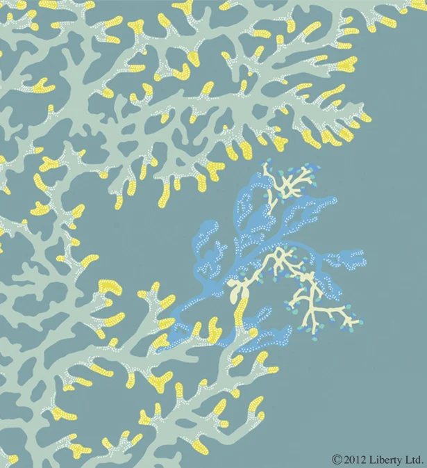 Liberty, Coral From the depths of the ocean, featuring branching fire coral, fan coral and leafy seadragons in disguise