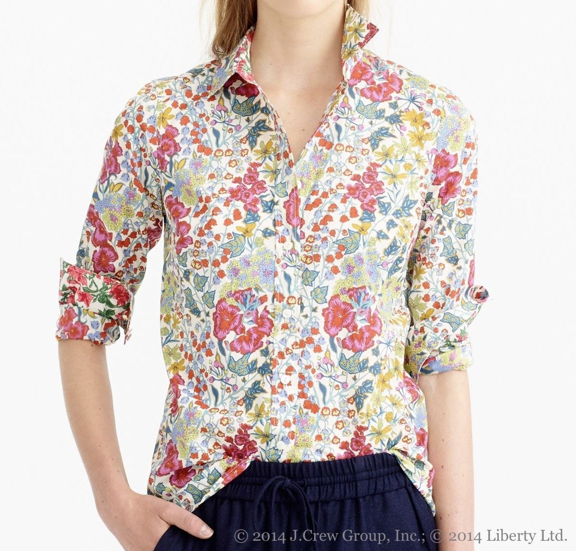  J.Crew Liberty Fabrics  Edna  Print Shirt 