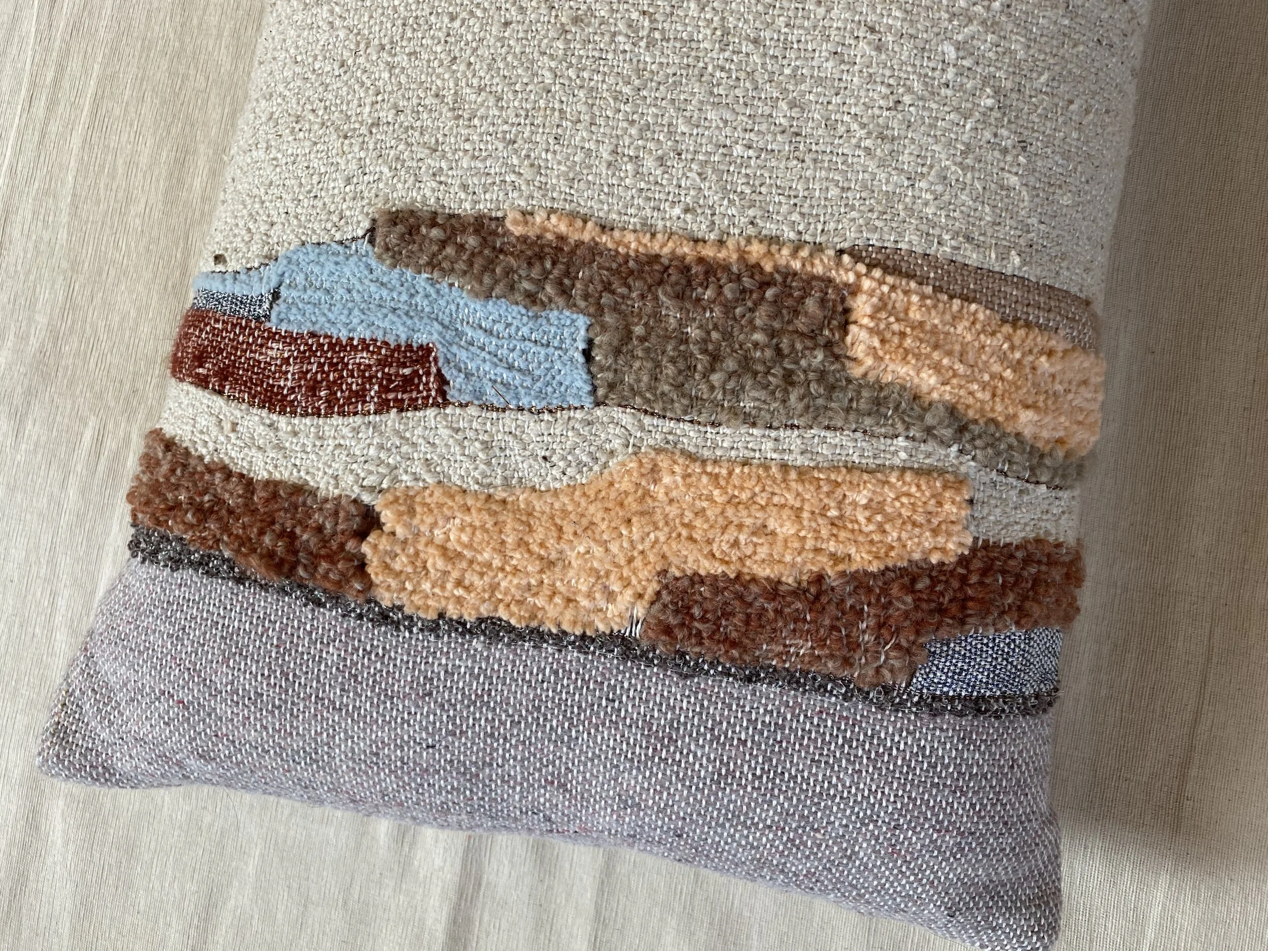 Color Block Pillow - Clay &amp; Sky 