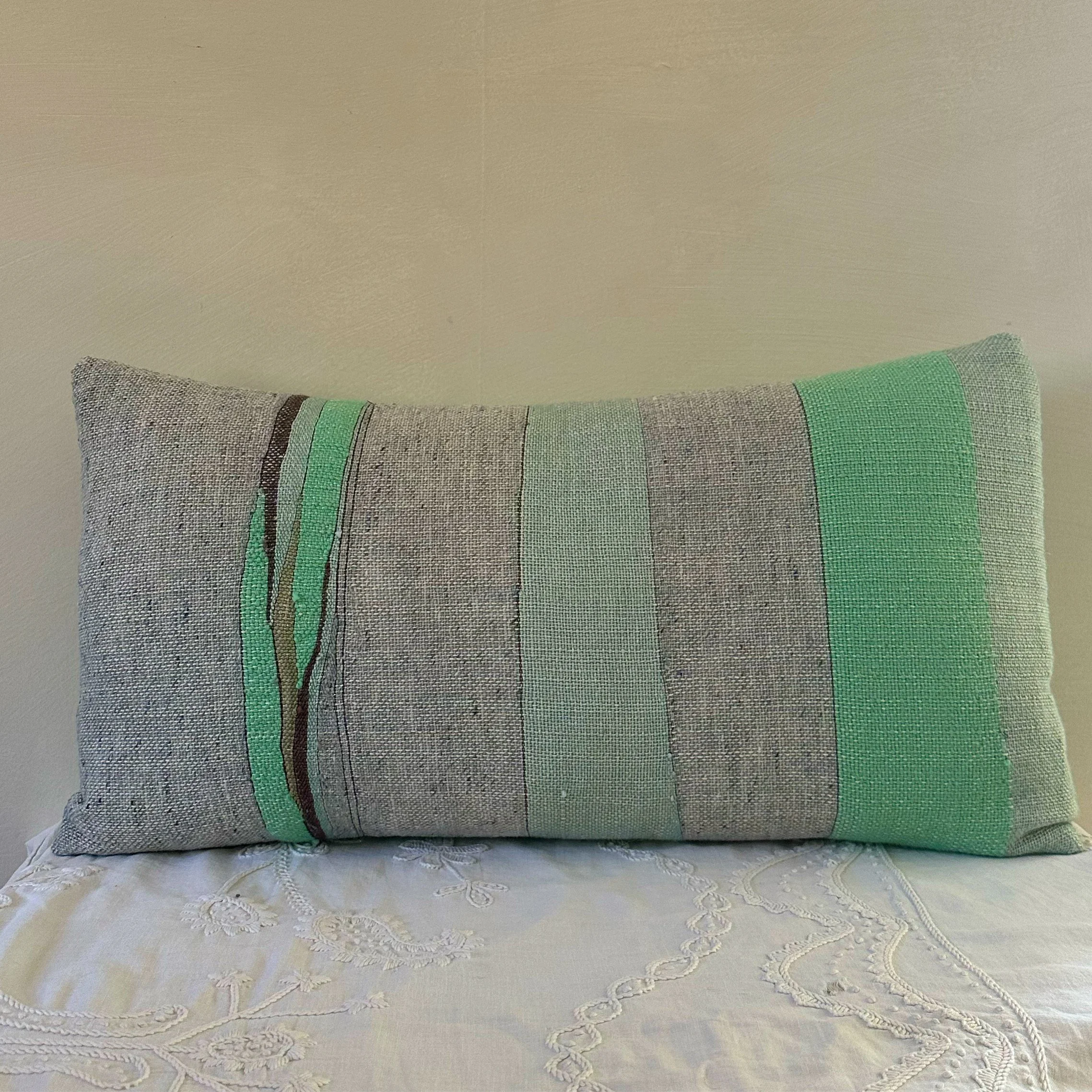 Rock Slab Pillow - Mint - MADE TO ORDER