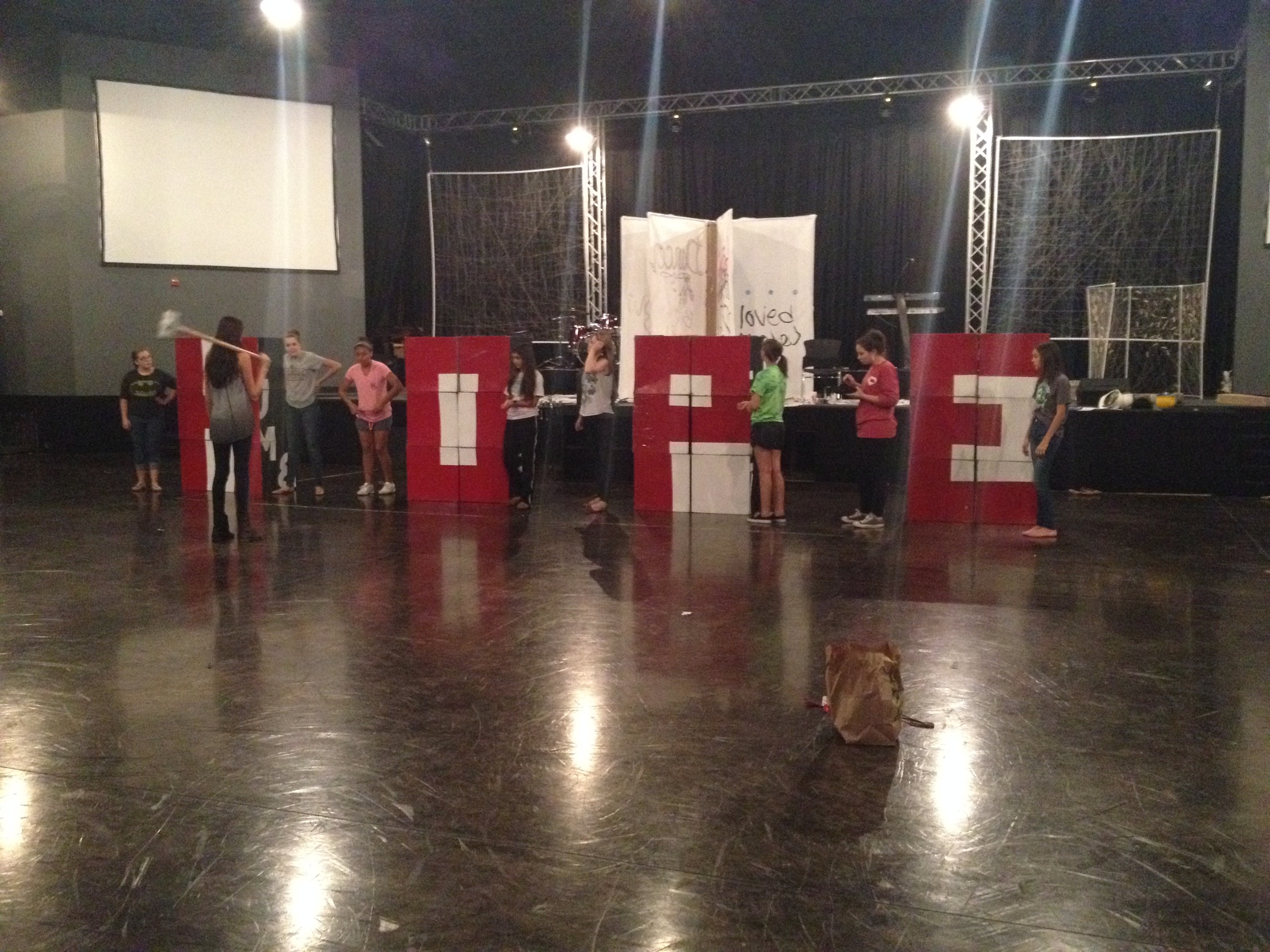The team practicing Hope