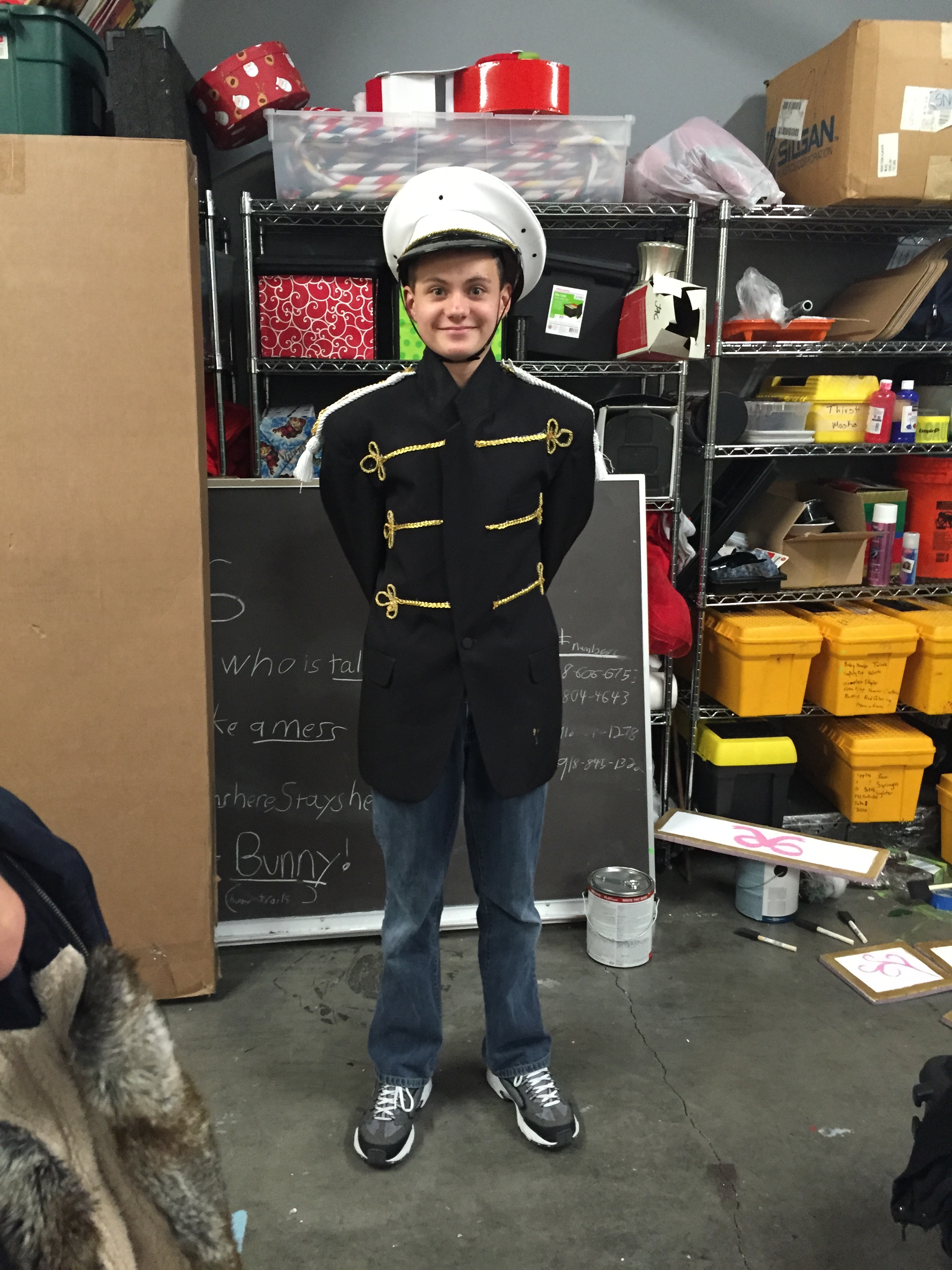 Josiah wearing part of his costume