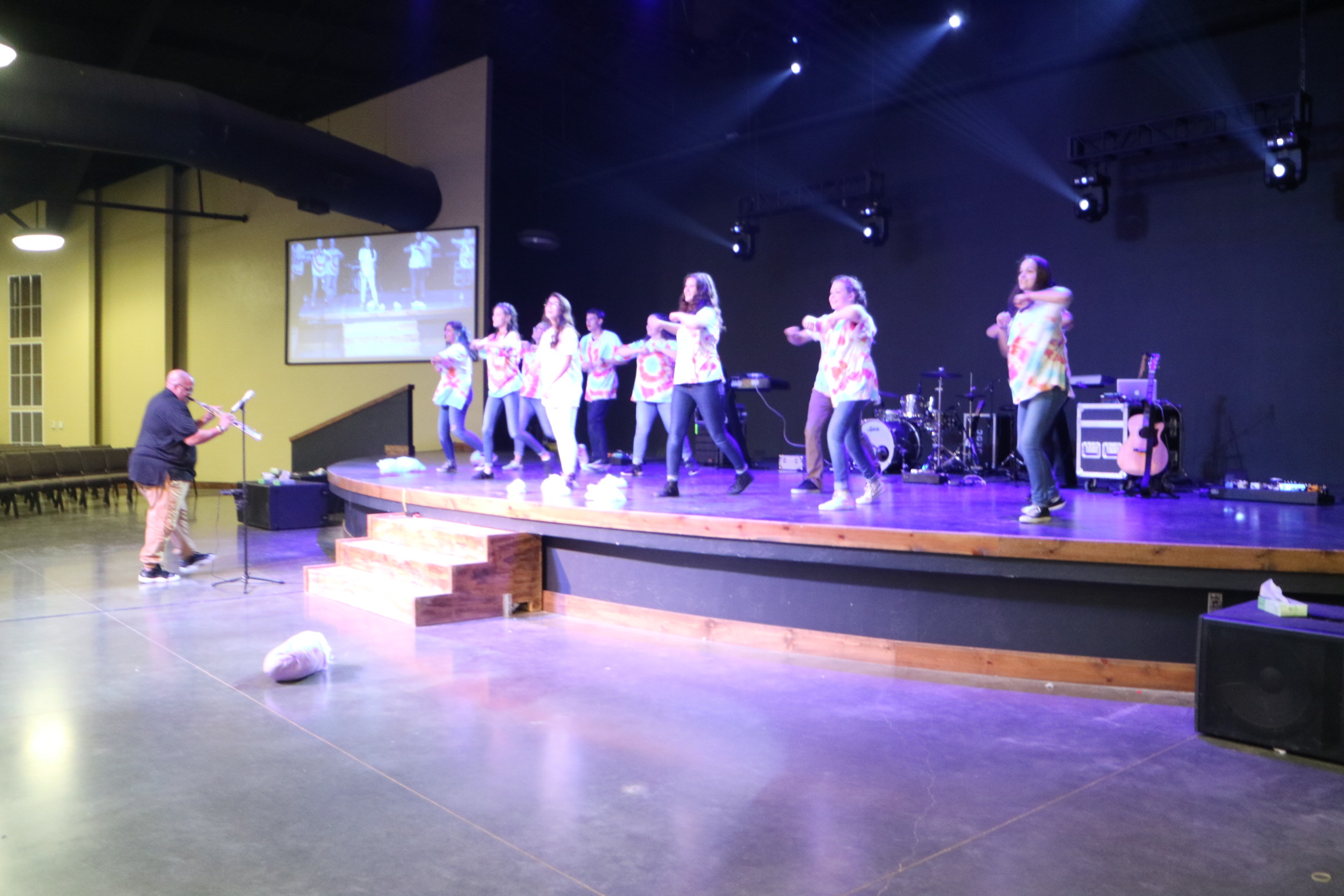 Lean On run through before service.