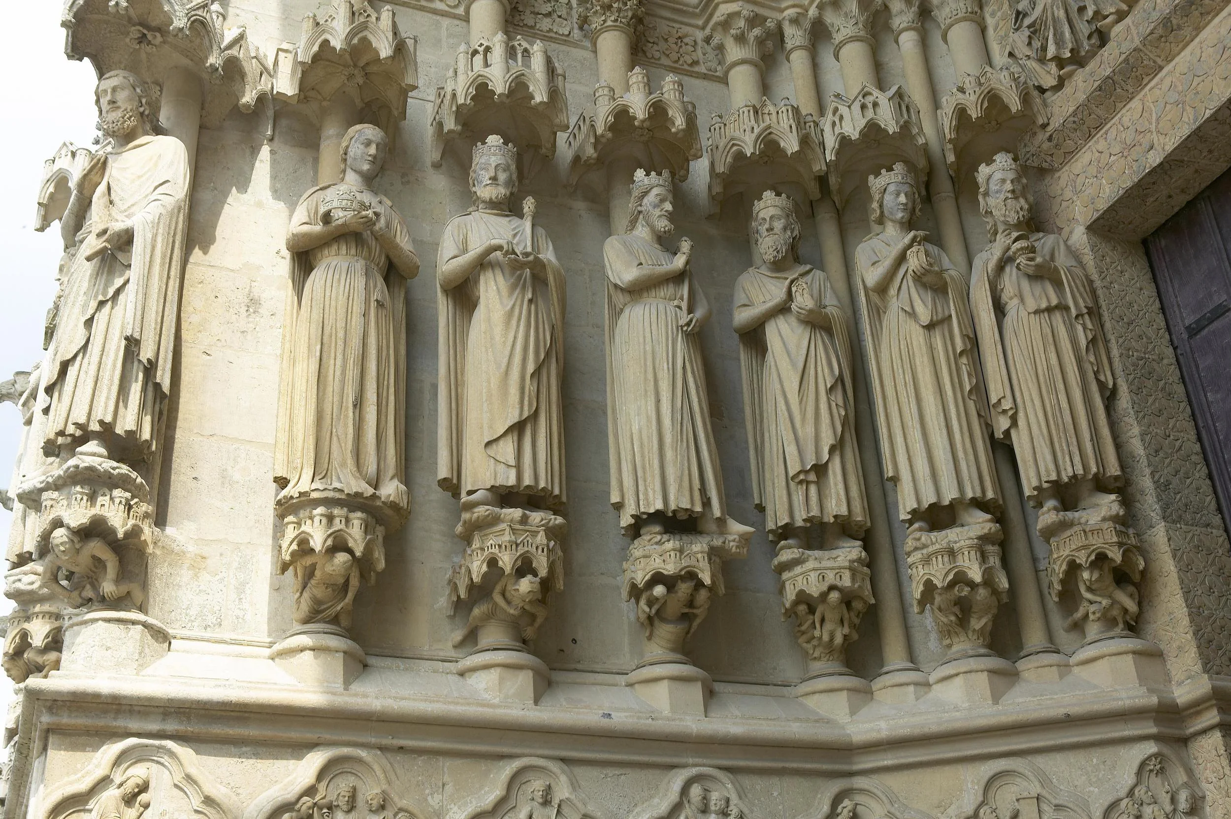 Jamb Figures: The Three Magi, Herod, Solomon, and Sheba