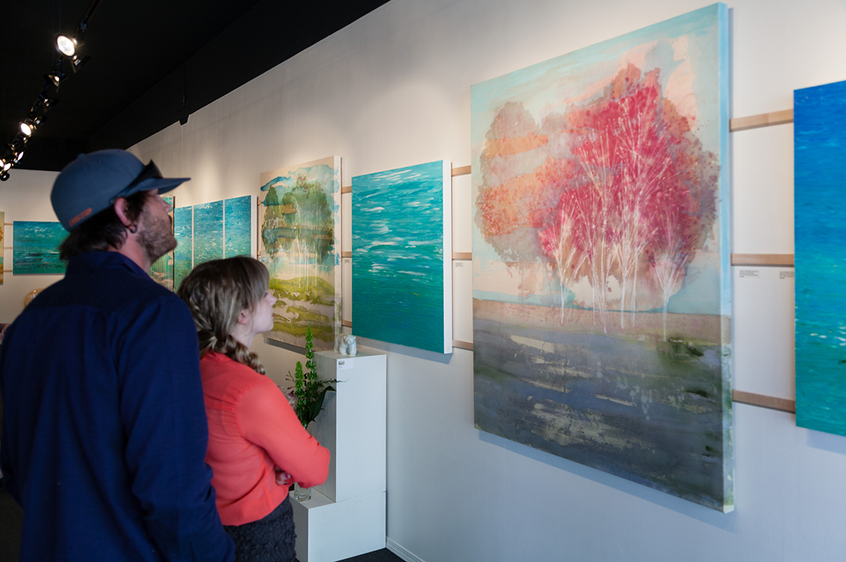 Kristi and Dan Siminoff opening night of the May 31st 2014 exhibition at Hambleton Galleries photo taken by Yuri Akuney