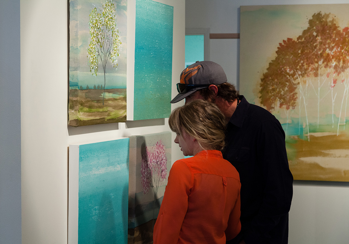 Kristi and Dan Siminoff opening night of the May 31st 2014 exhibition at Hambleton Galleries photo taken by Yuri Akuney