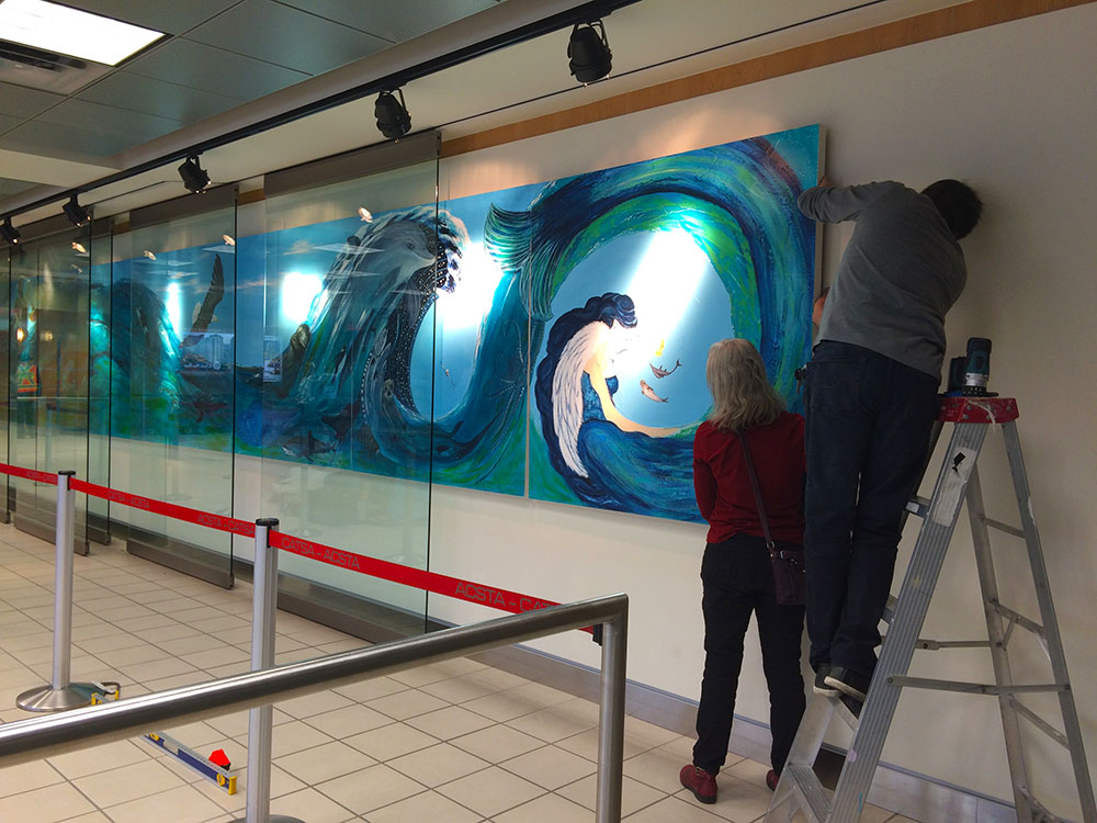 The final piece is hung.