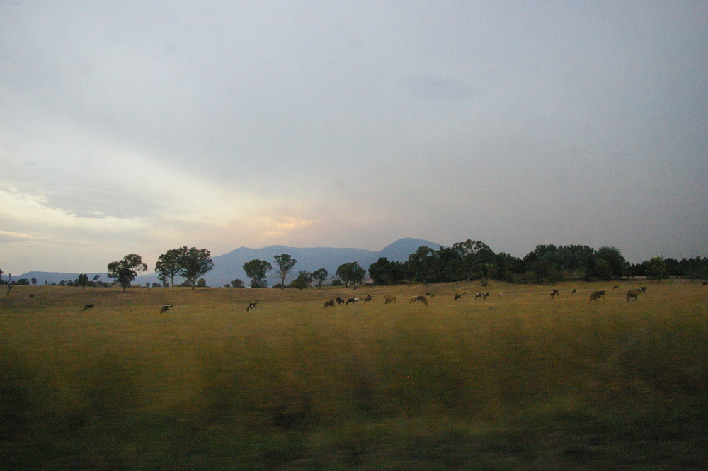 Storm gathering over the mountains.