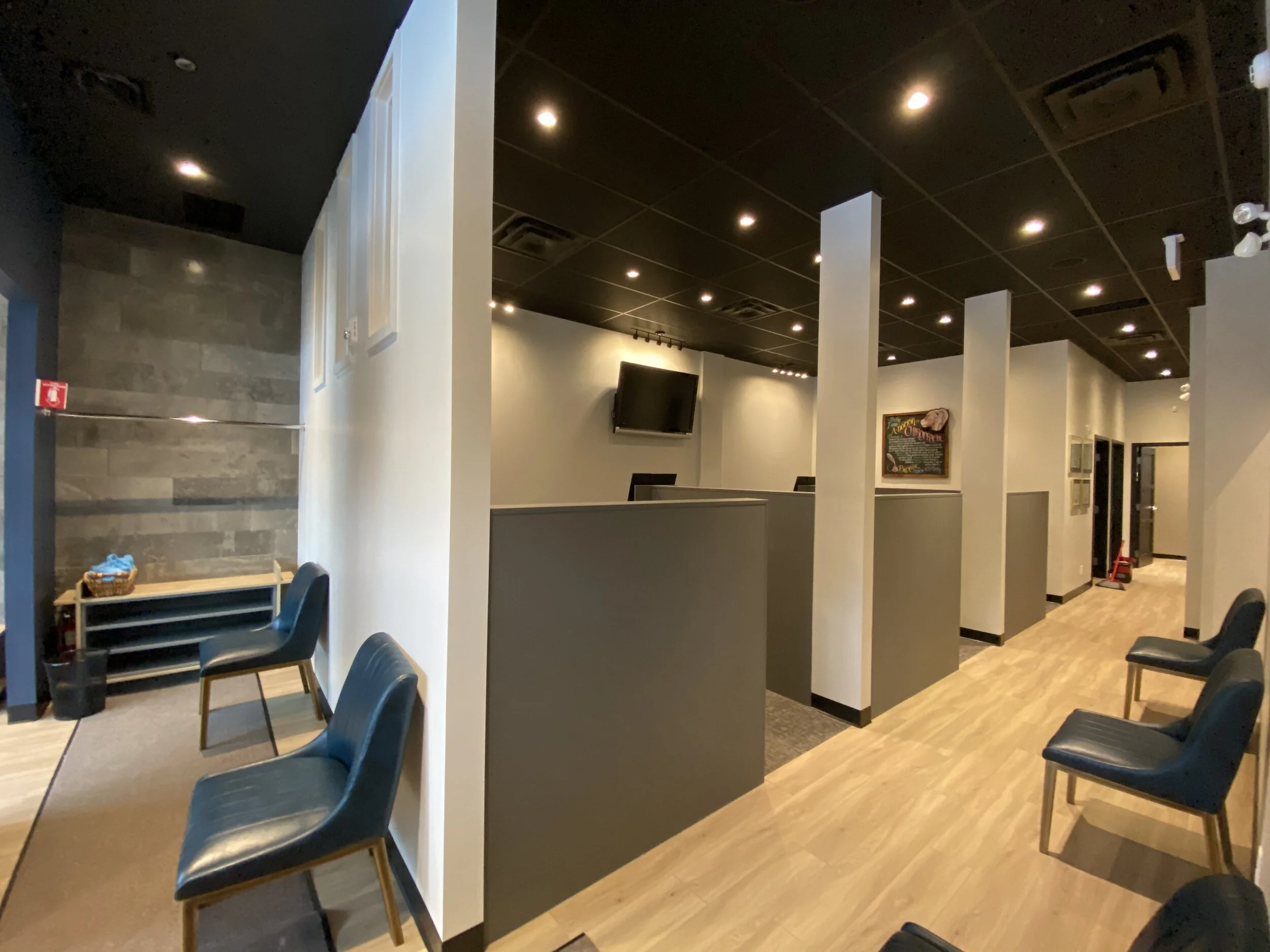Commercial interior hallway and waiting area in Orleans, Ottawa