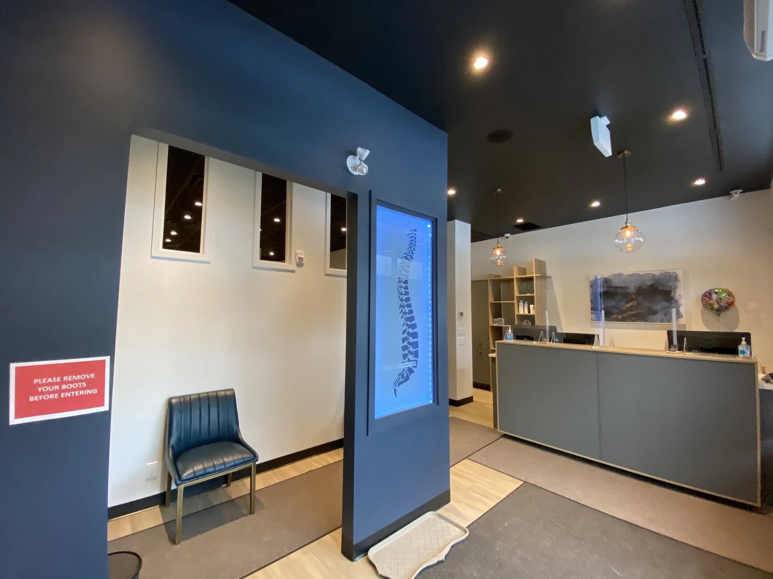 Commercial interior reception area and waiting room in Orleans, Ottawa