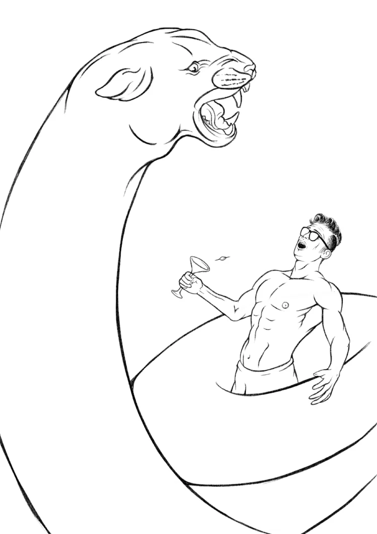 Line work created with Procreate App from reference images.