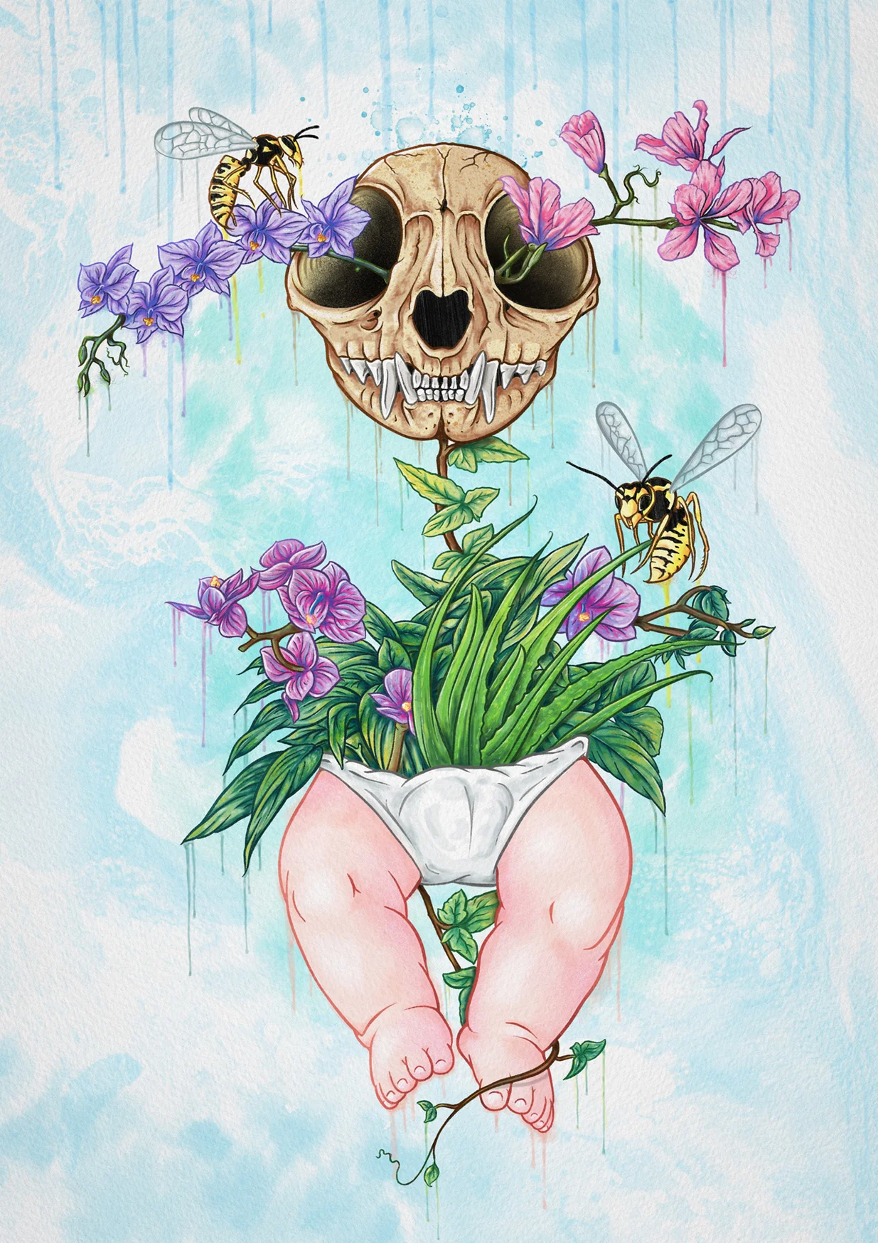 Created with Photoshop and Procreate app.