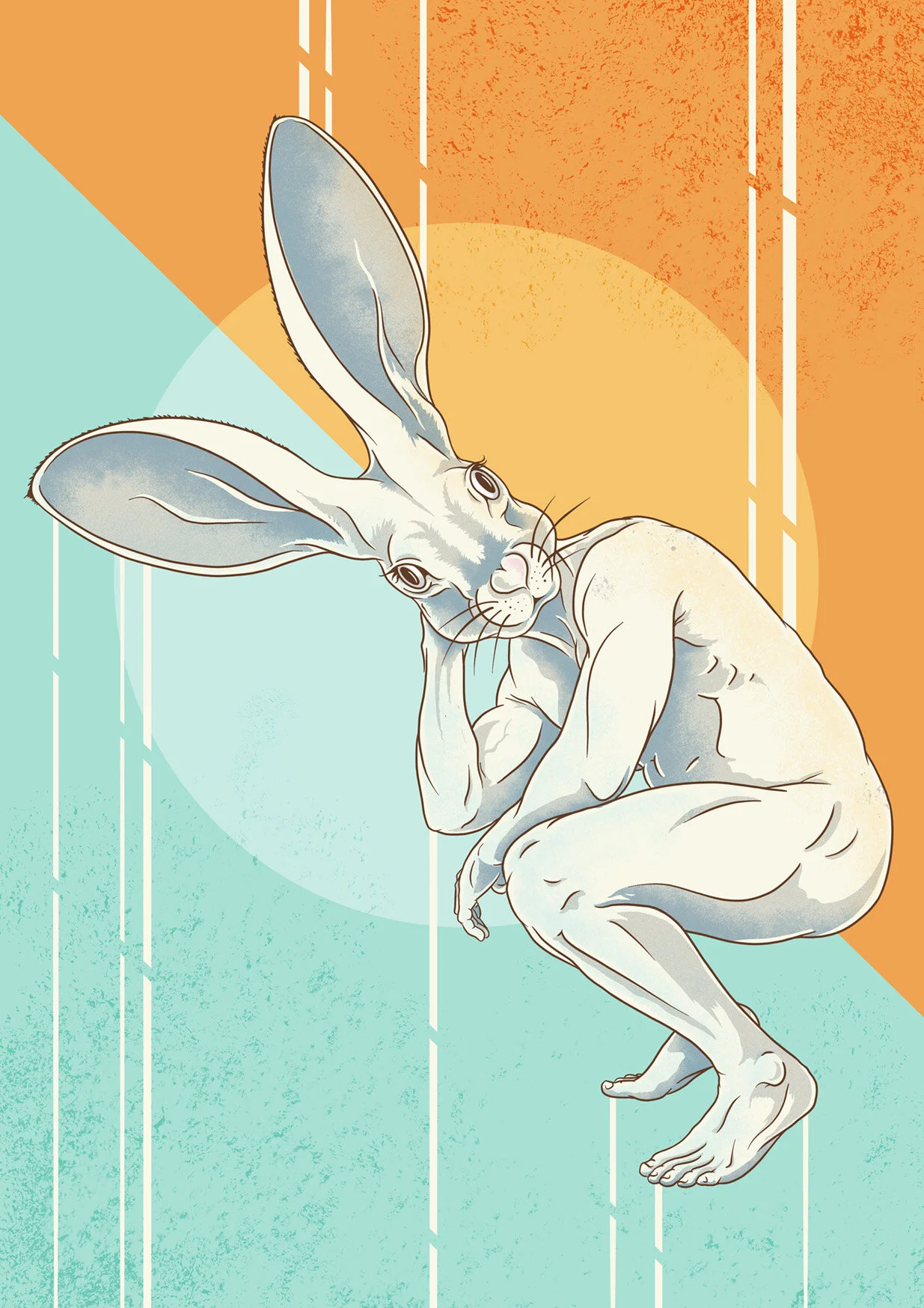 LEPUS ERECTUS IN REPOSE