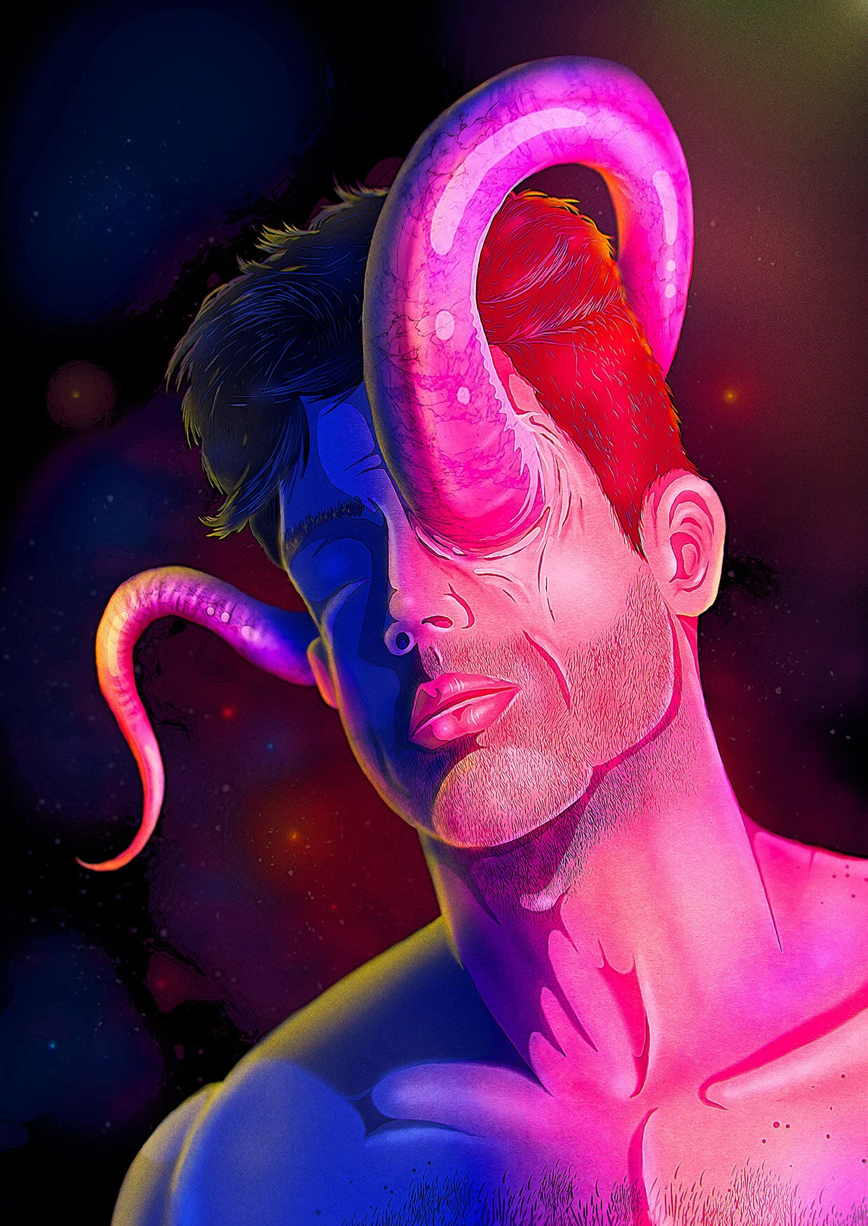 Digital Art. Queer Art. LGBT Art. By artist GWA aka Wade Goring.