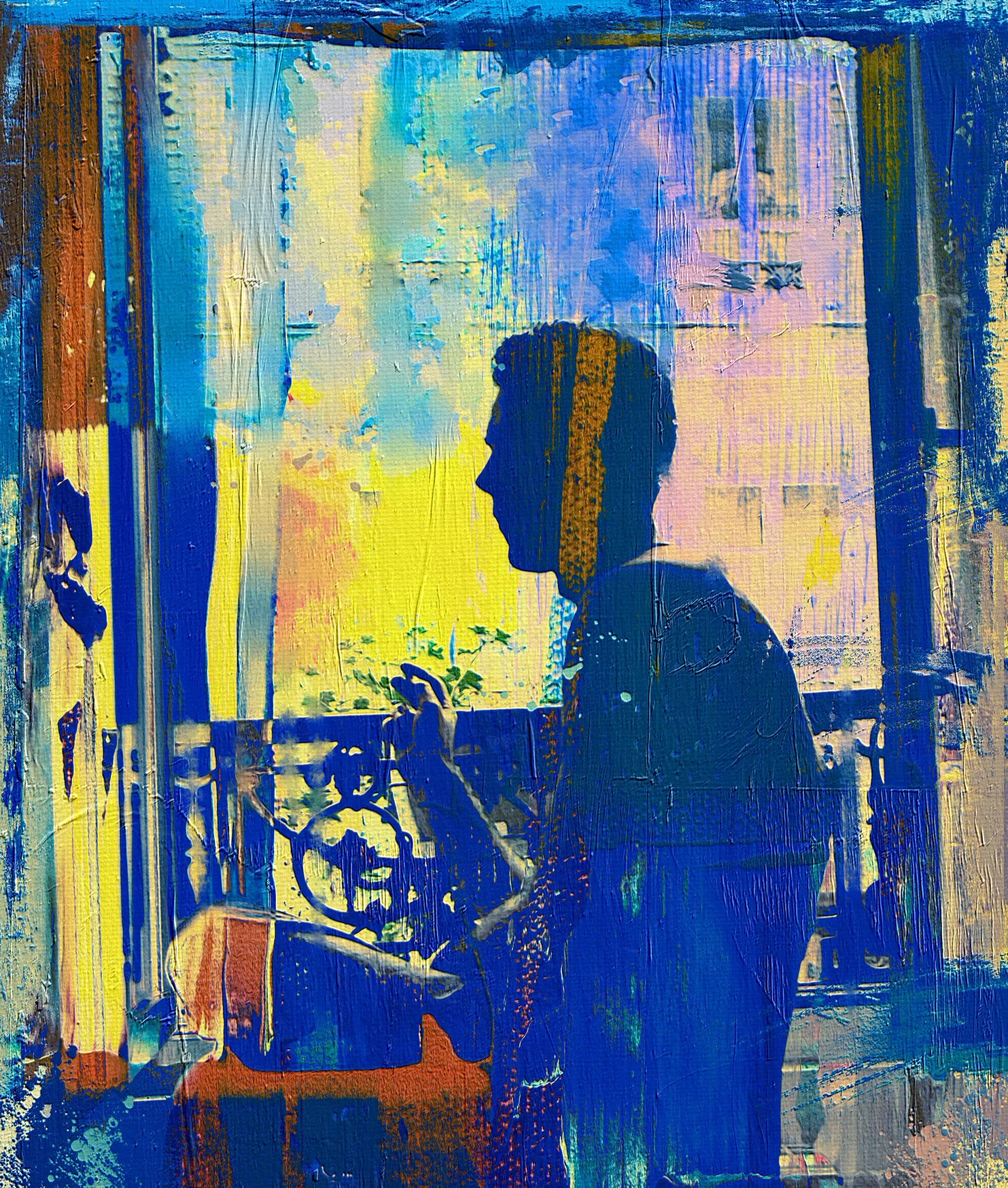 Smoking By A Window In Paris.