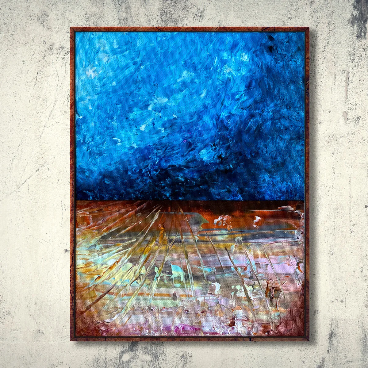 View of Land and Sky from a Speeding Car.