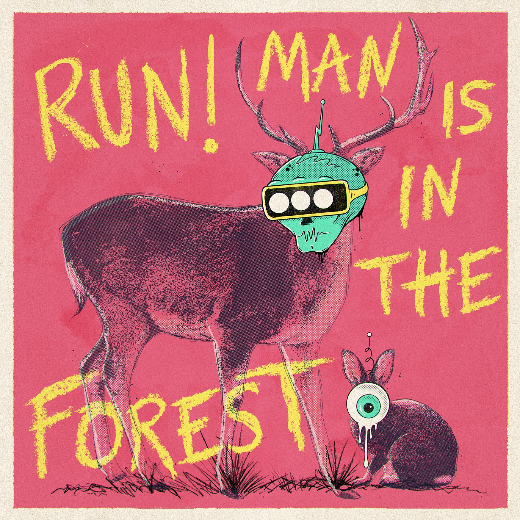 Run! Man is in the Forest