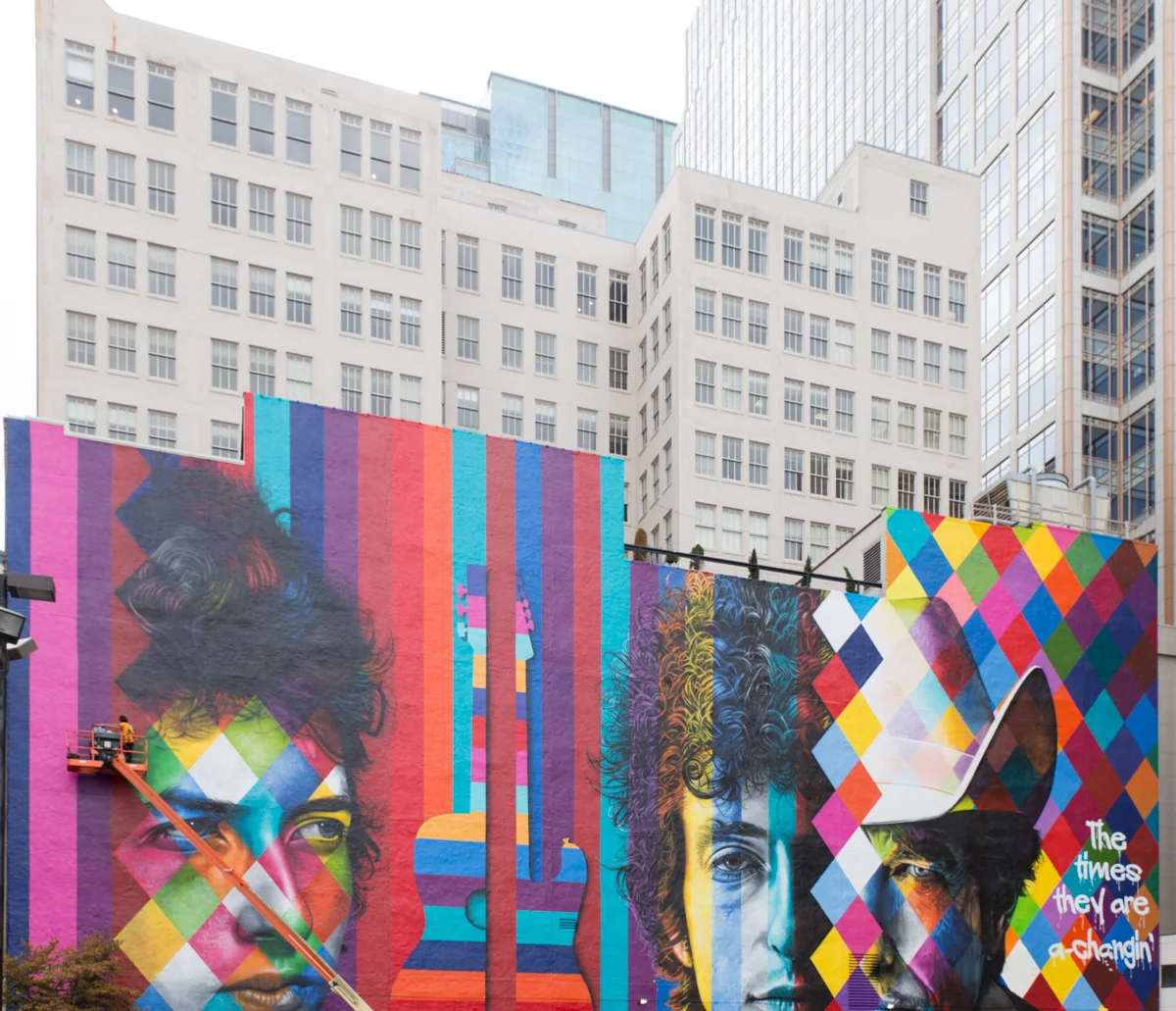 Making History Bob Dylan Mural in Downtown Minneapolis — The Midwestival