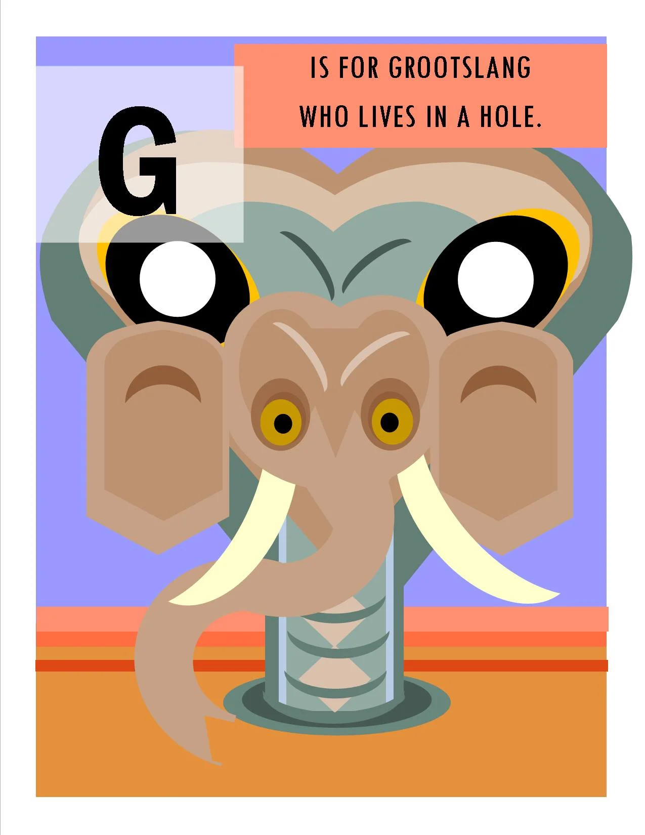 G is for Grootslang who Lives in a Hole