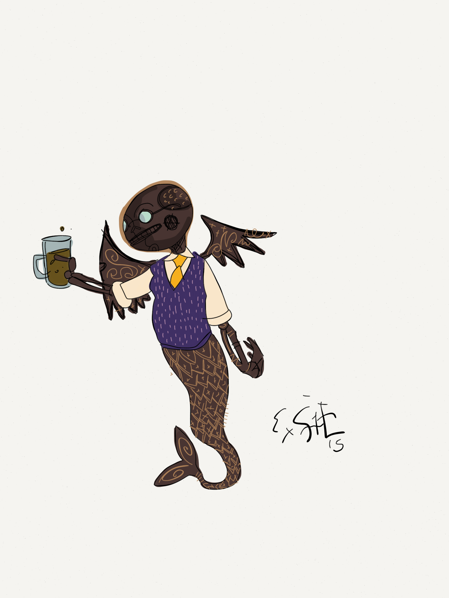 The Fiji Mermaid Makes a Toast