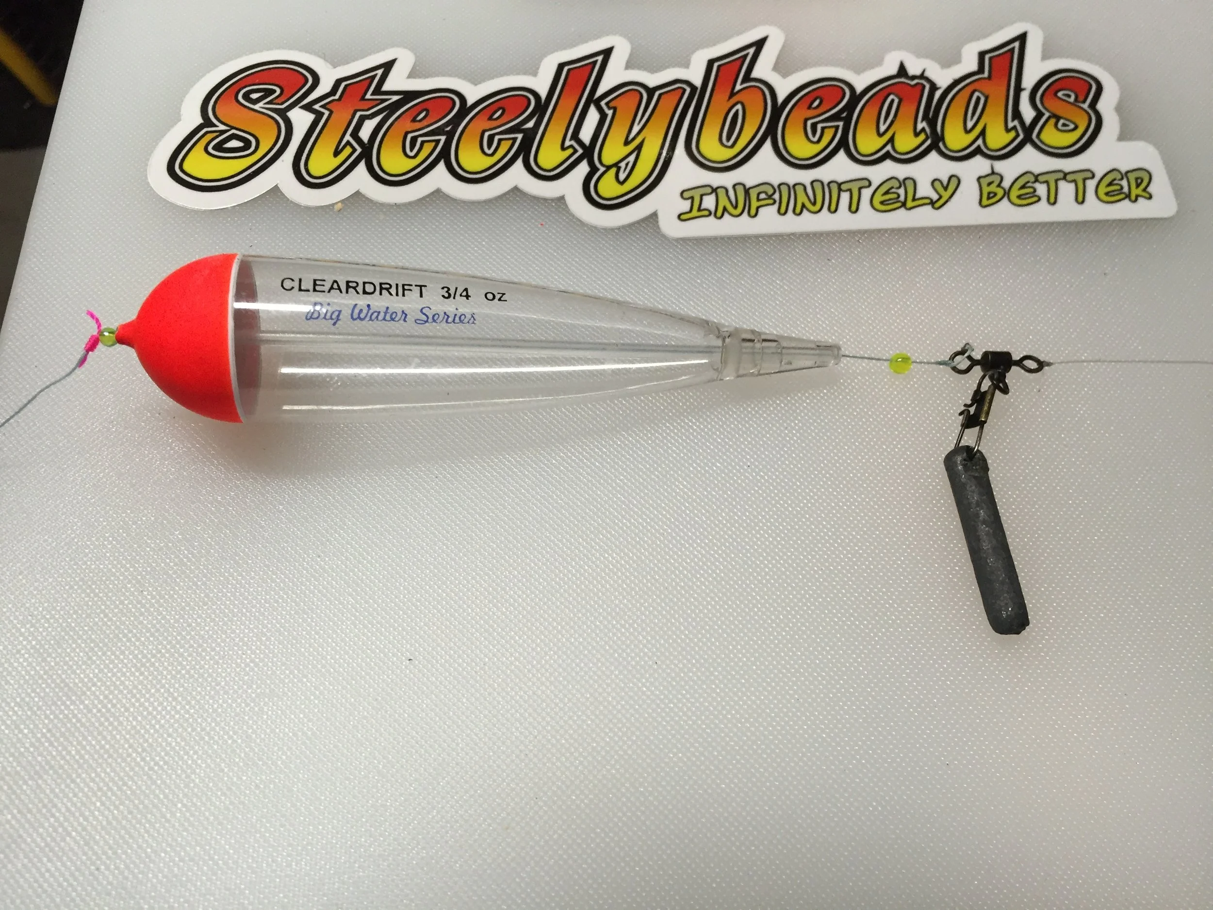 Use Bobber knot and protector bead when needed for changing water depths: )