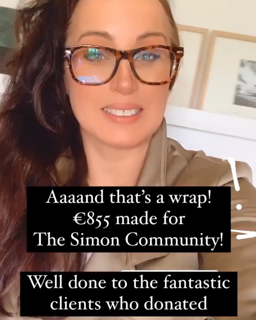 Thank you to all the clients who donated and participated in this drive to raise money for the Simon Community. I did 9 consultations over the past few weeks at weekends and that raised &euro;885. I wish I could have done more! But there is always ne