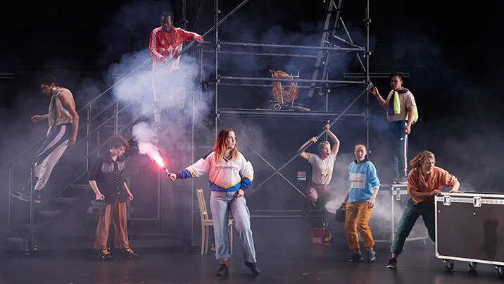  LORD OF THE FLIES  by William Golding, adapted for the stage by Nigel Williams  Sydney Theatre Company, 2019  Director  Kip Williams  Assistant Director  Heather Fairbairn  Dramaturg  Eryn Jean Norvill  Set Design  Elizabeth Gadsby  Lighting  Alexan