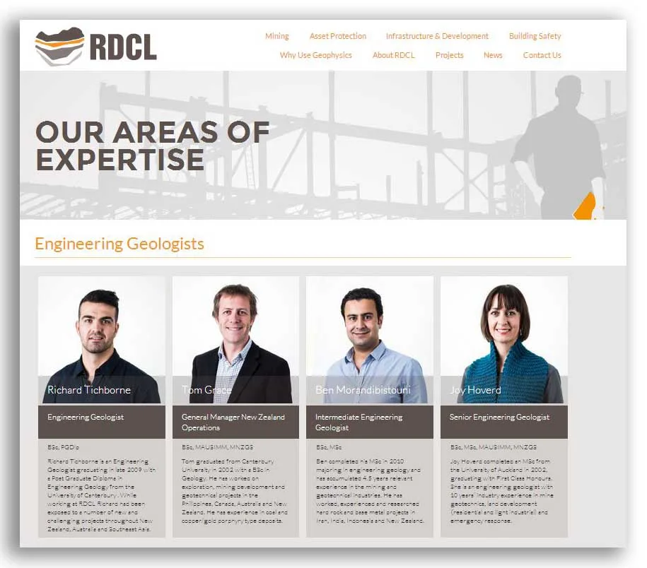 RDCL website screenshot