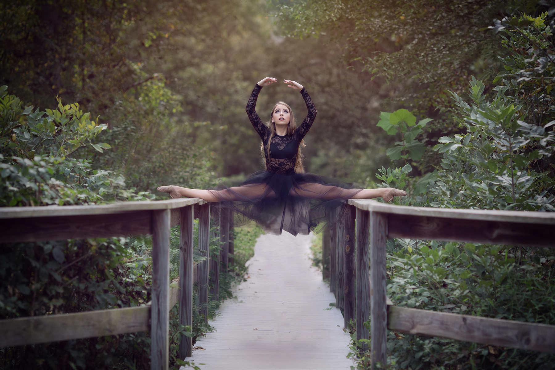 dancer on bridge