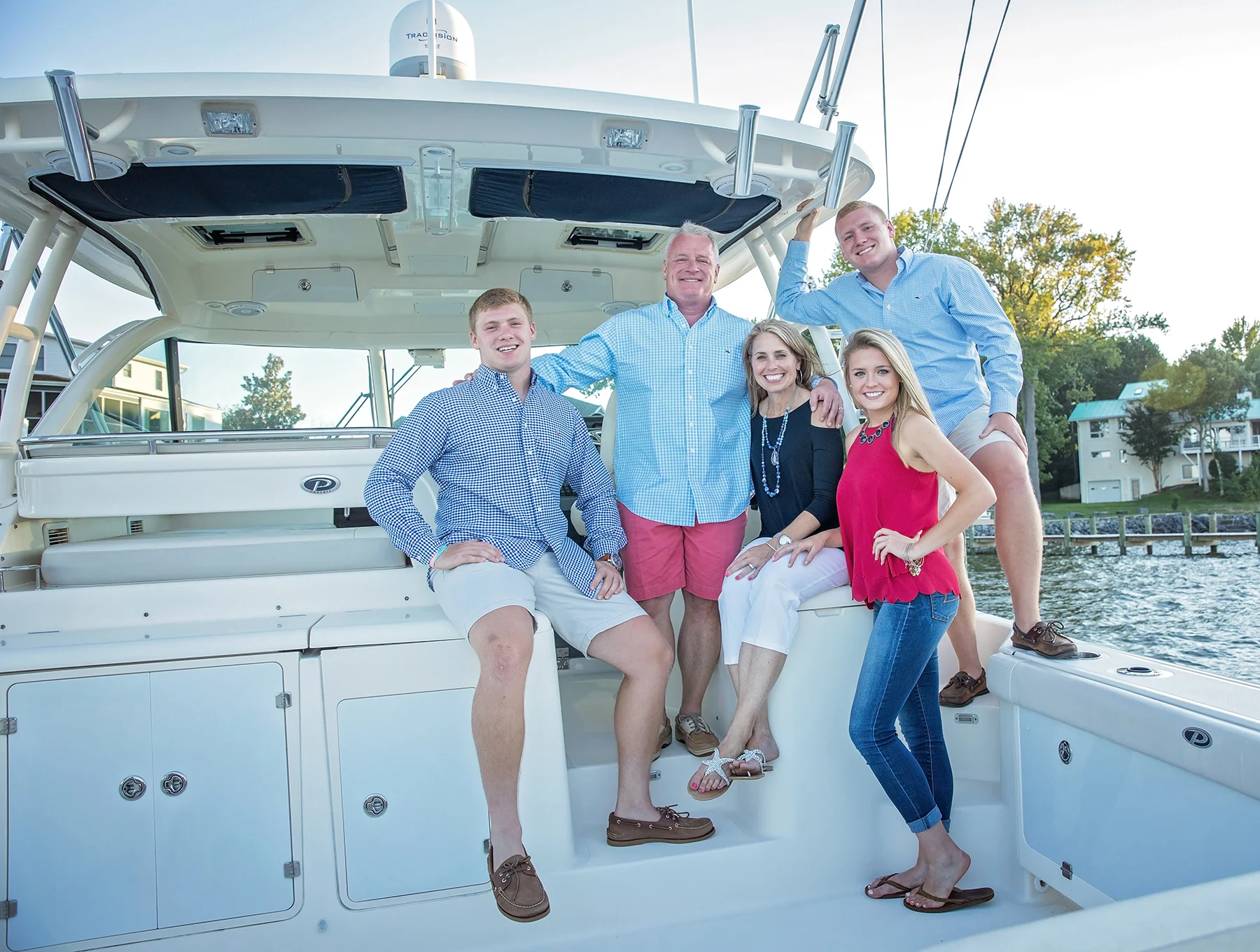 Family boat Photo shoot