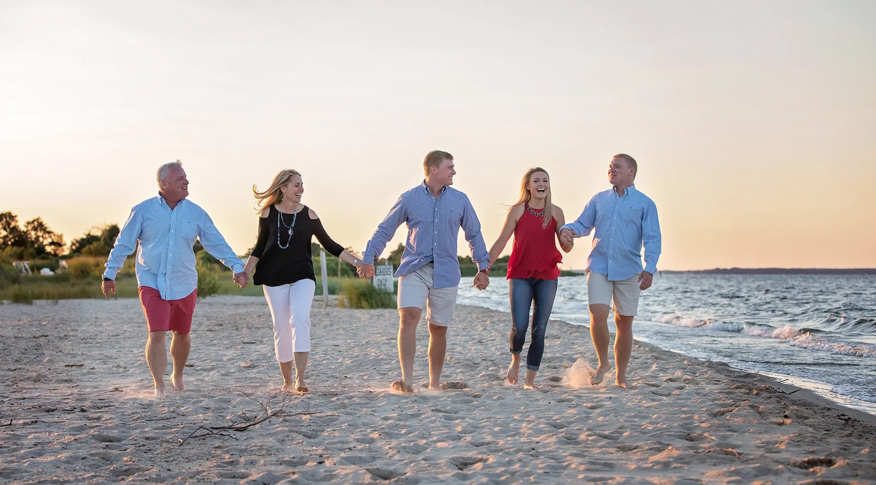 beach fun family photo