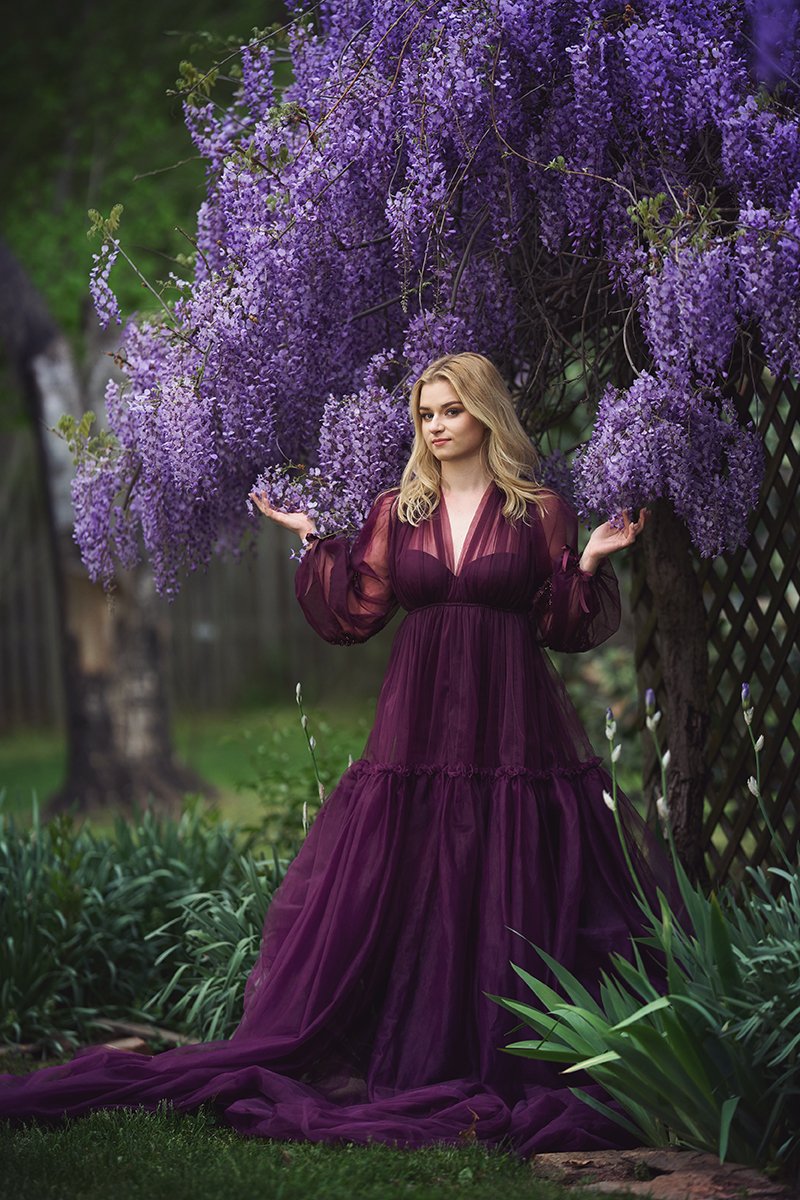 Kate Mitchem Photography wisteria senior photos 