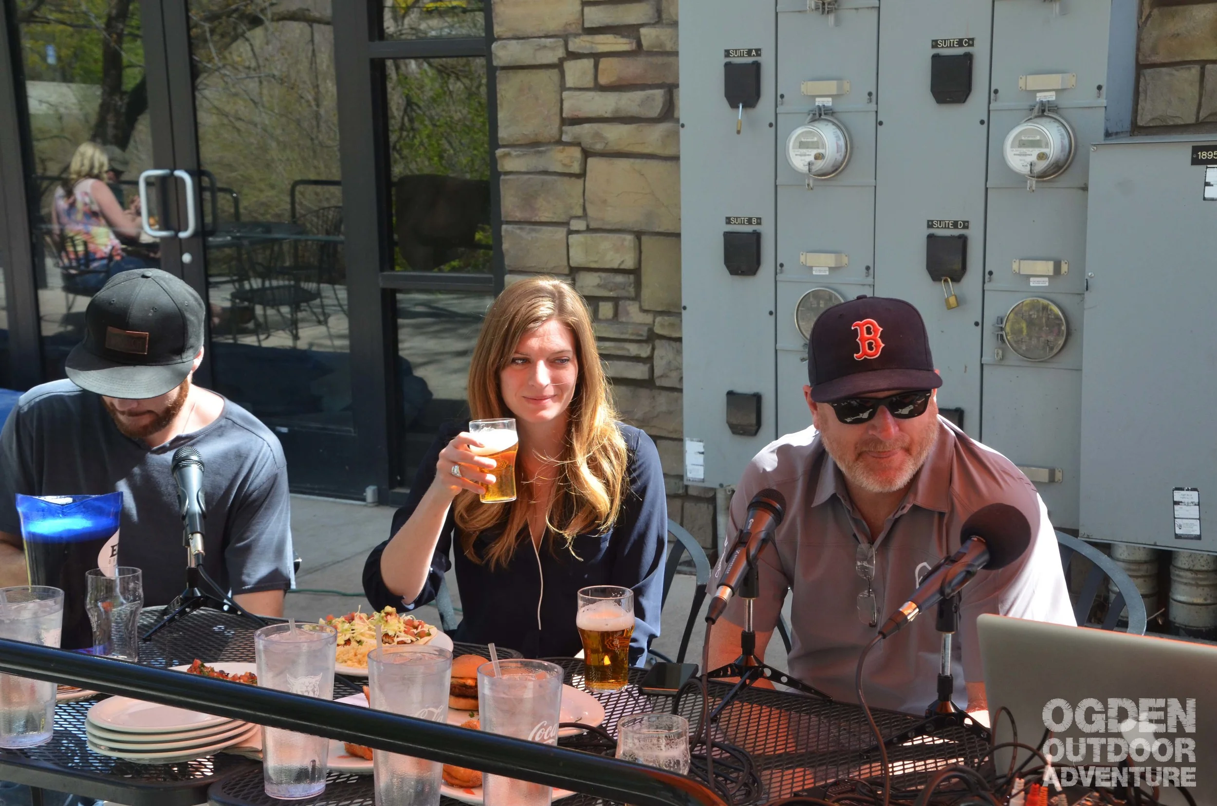Cheers to Sydnie Furton - Visit Ogden (middle) with Slackwater Manager Mike Lee (left), and Shane Osguthorpe - Visit Ogden (right)