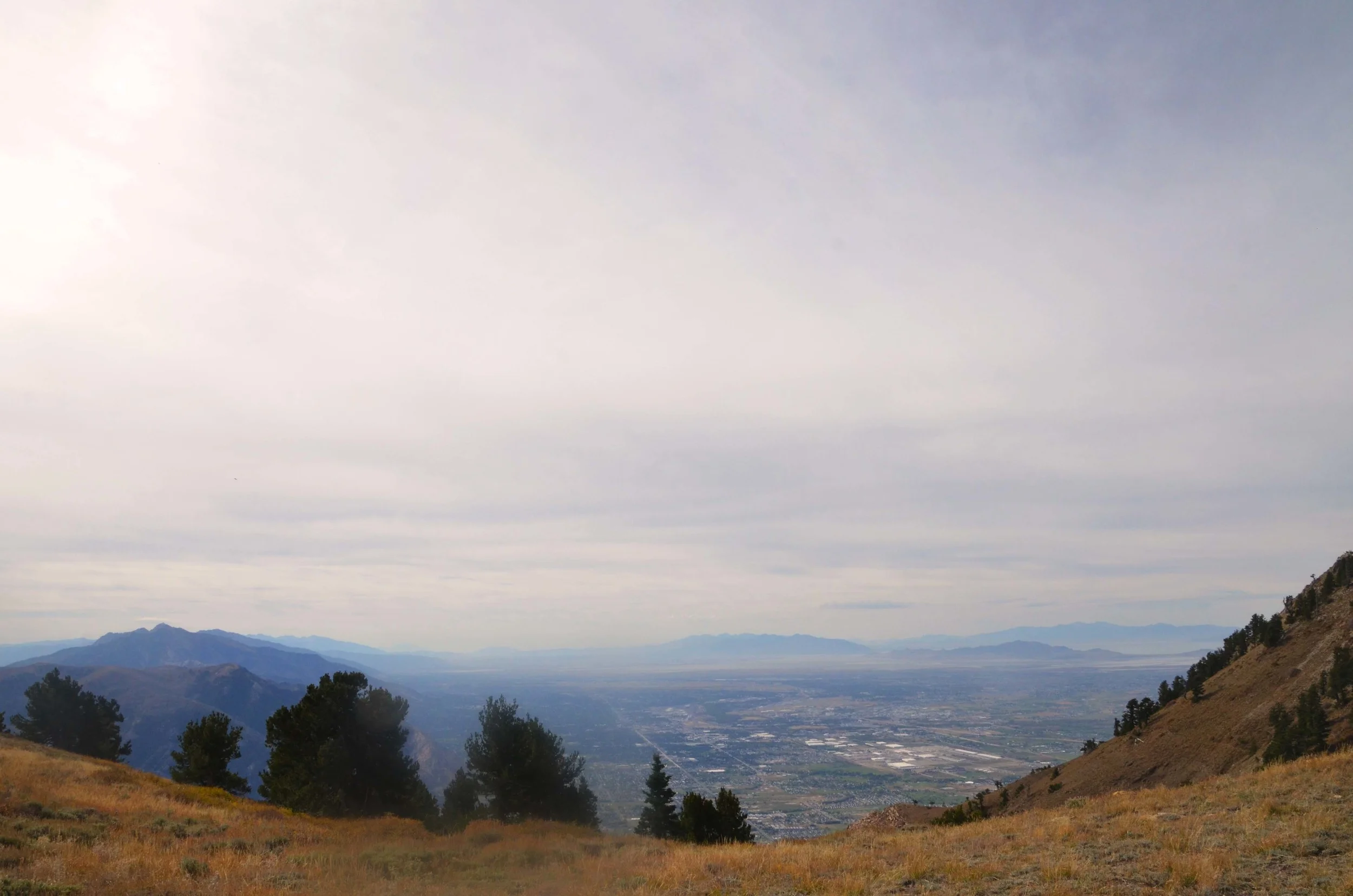 Ogden from the Ben Lomond Saddle