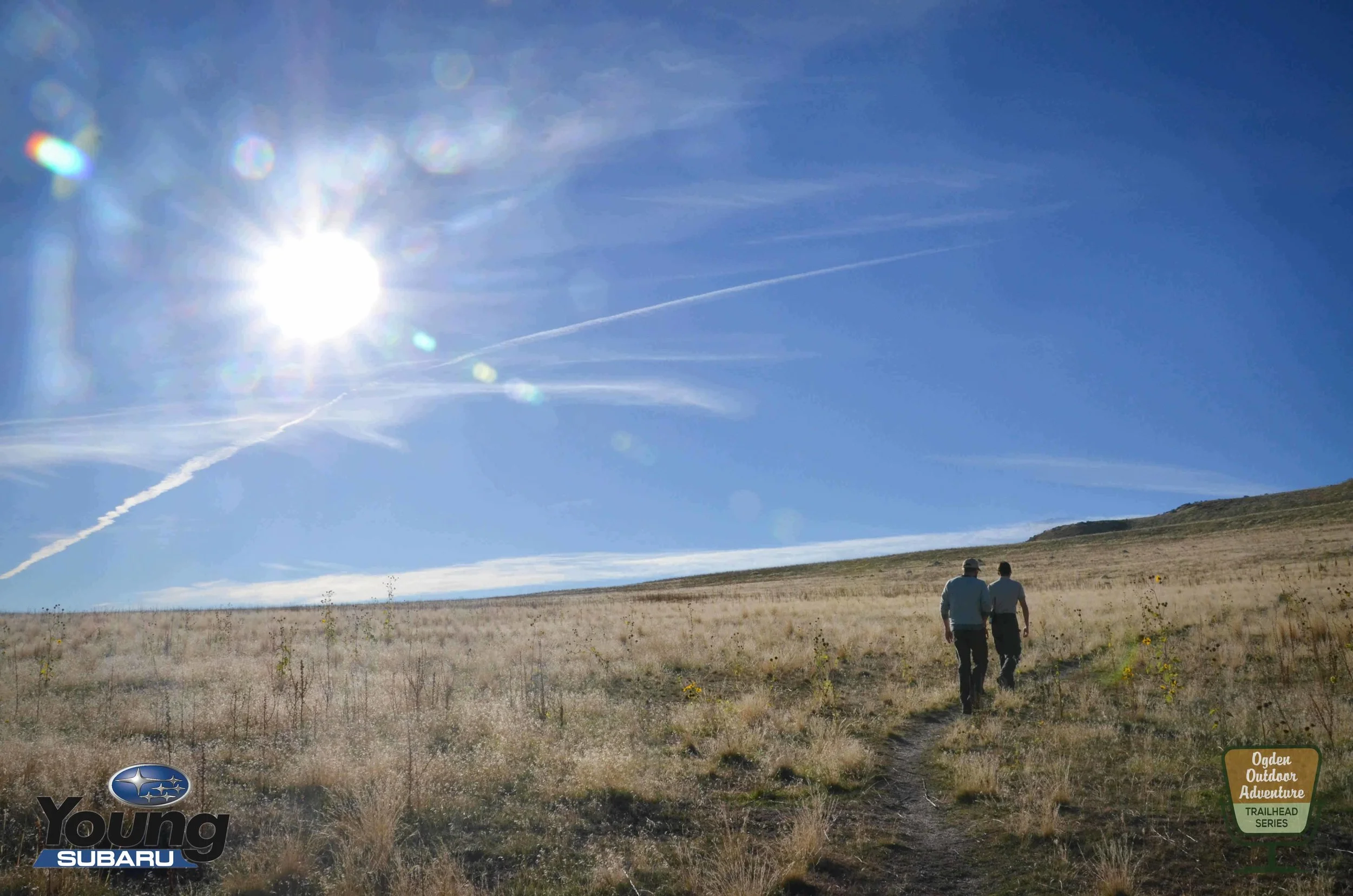 Hiking an unmarked Buffalo trail on Antelope Island