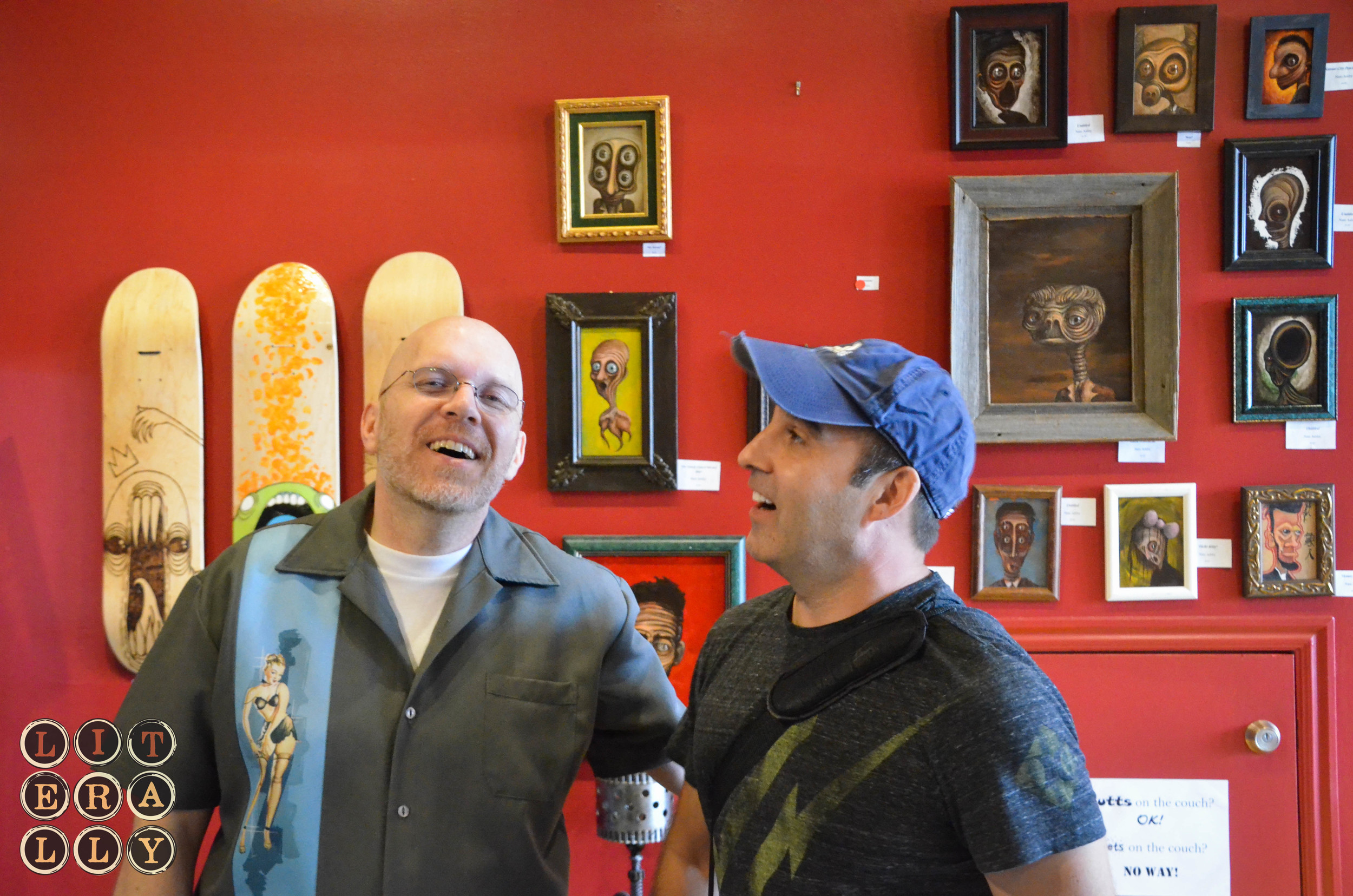 Vince Font (Vaughn) and Kase Johnstun at Pandamonium Gallery on Historic 25th Street