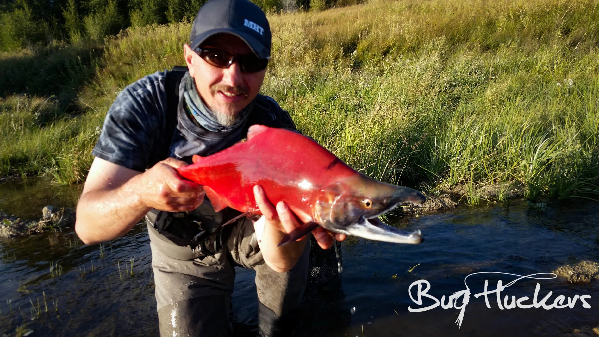 Grant Weaver with his Kokanee Salmon friend.