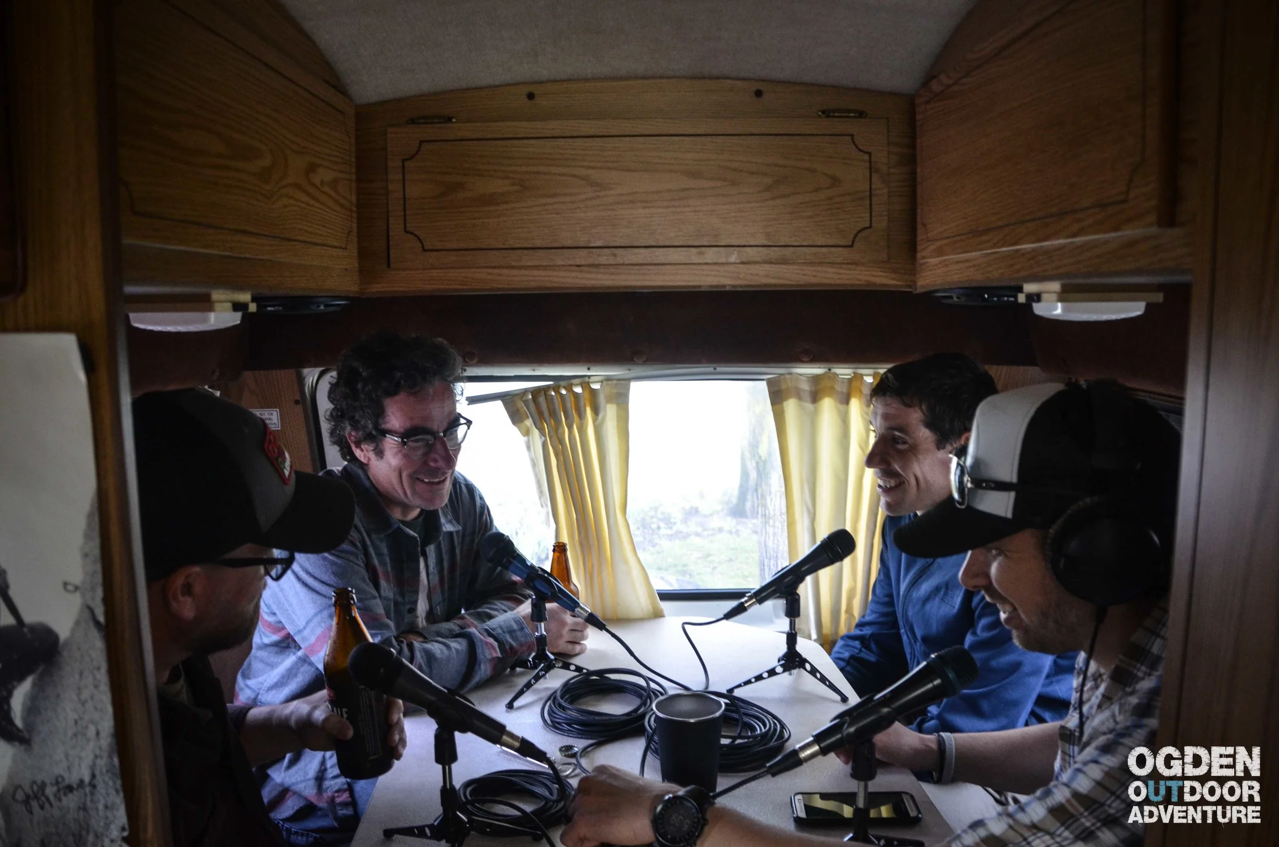 Left to Right: Todd to the Top, Cedar Wright, Alex Honnold, and R. Brandon Long in #TanVan during the 10th Annual Ogden Climbing Festival presented by Black Diamond.