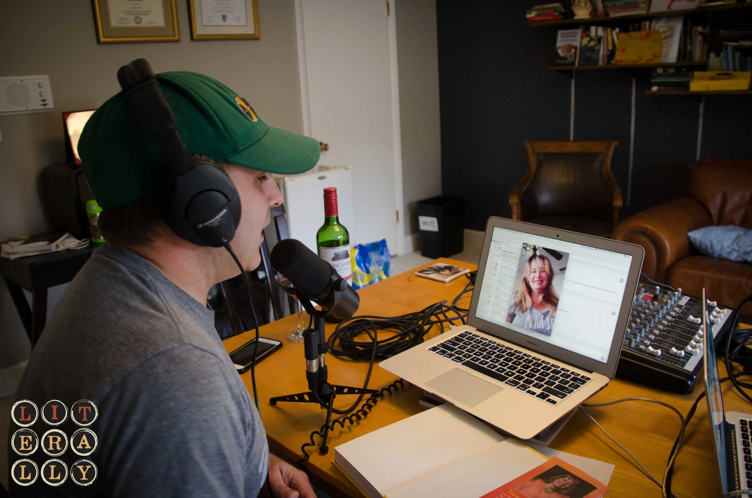 Host Kase Johnstun interviewing guest author, Teresa Dovalpage. 