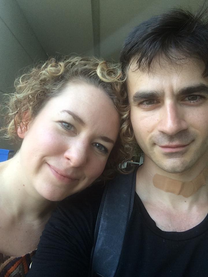 With Catherine, after the biopsy, mid June 2014